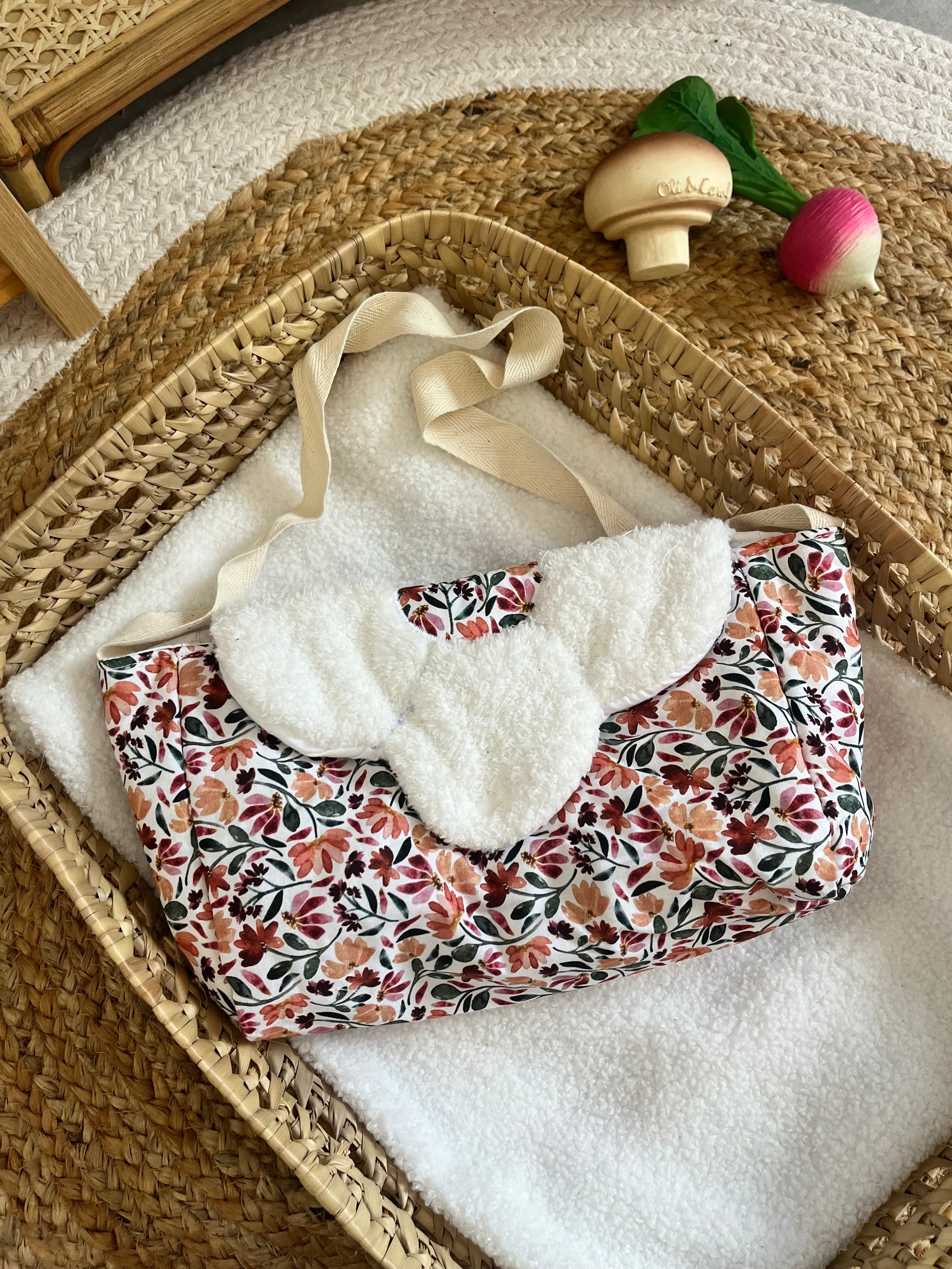 Sac à langer fleurs