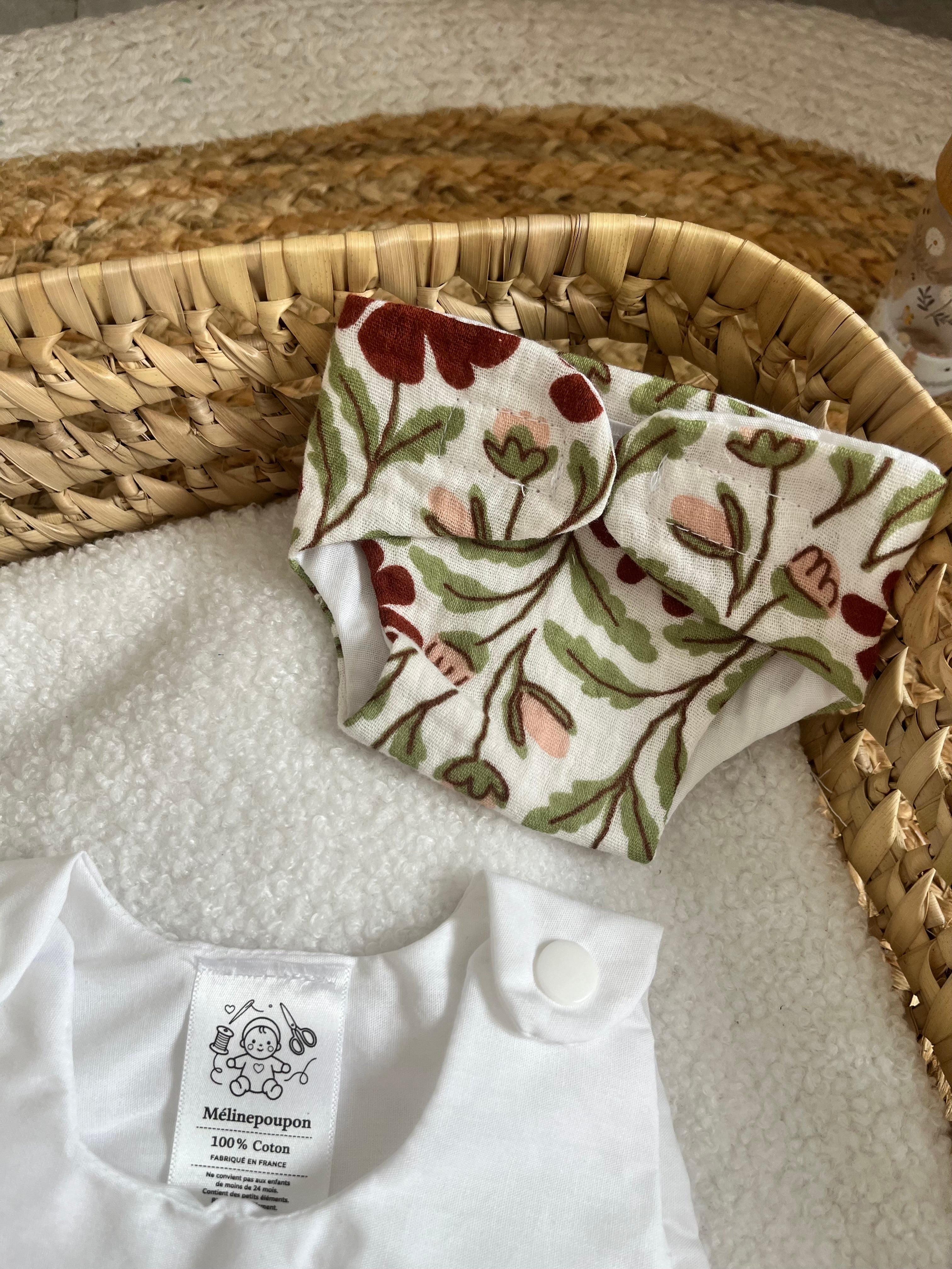 Gigoteuse + couche fleur