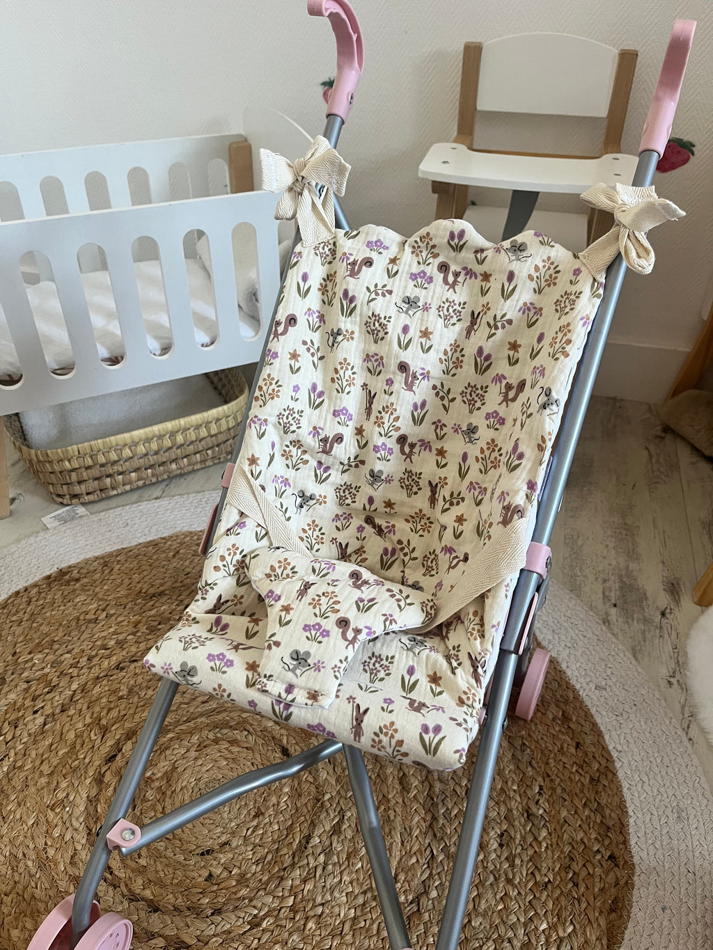 Housse poussette violette