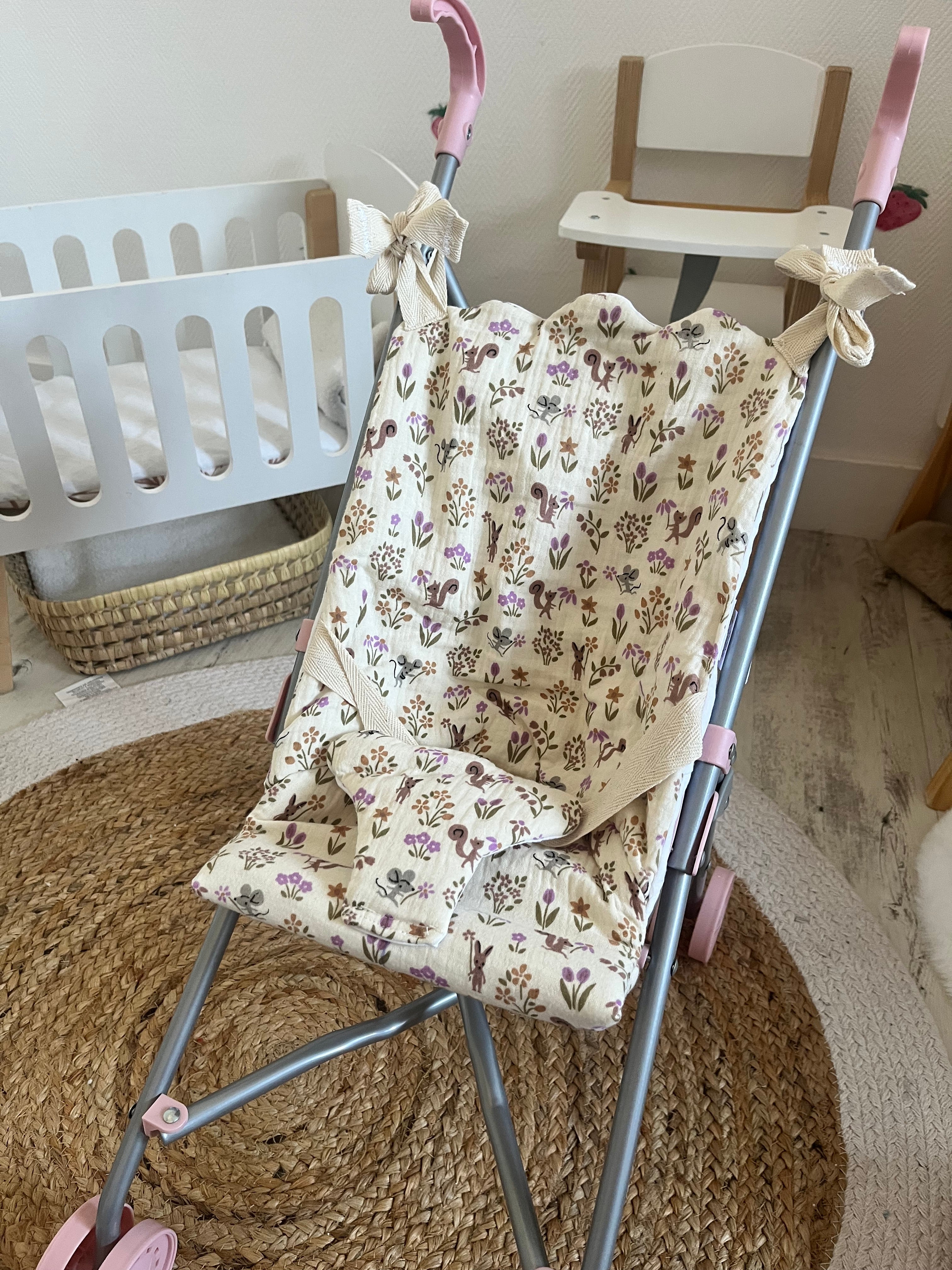 Housse poussette violette