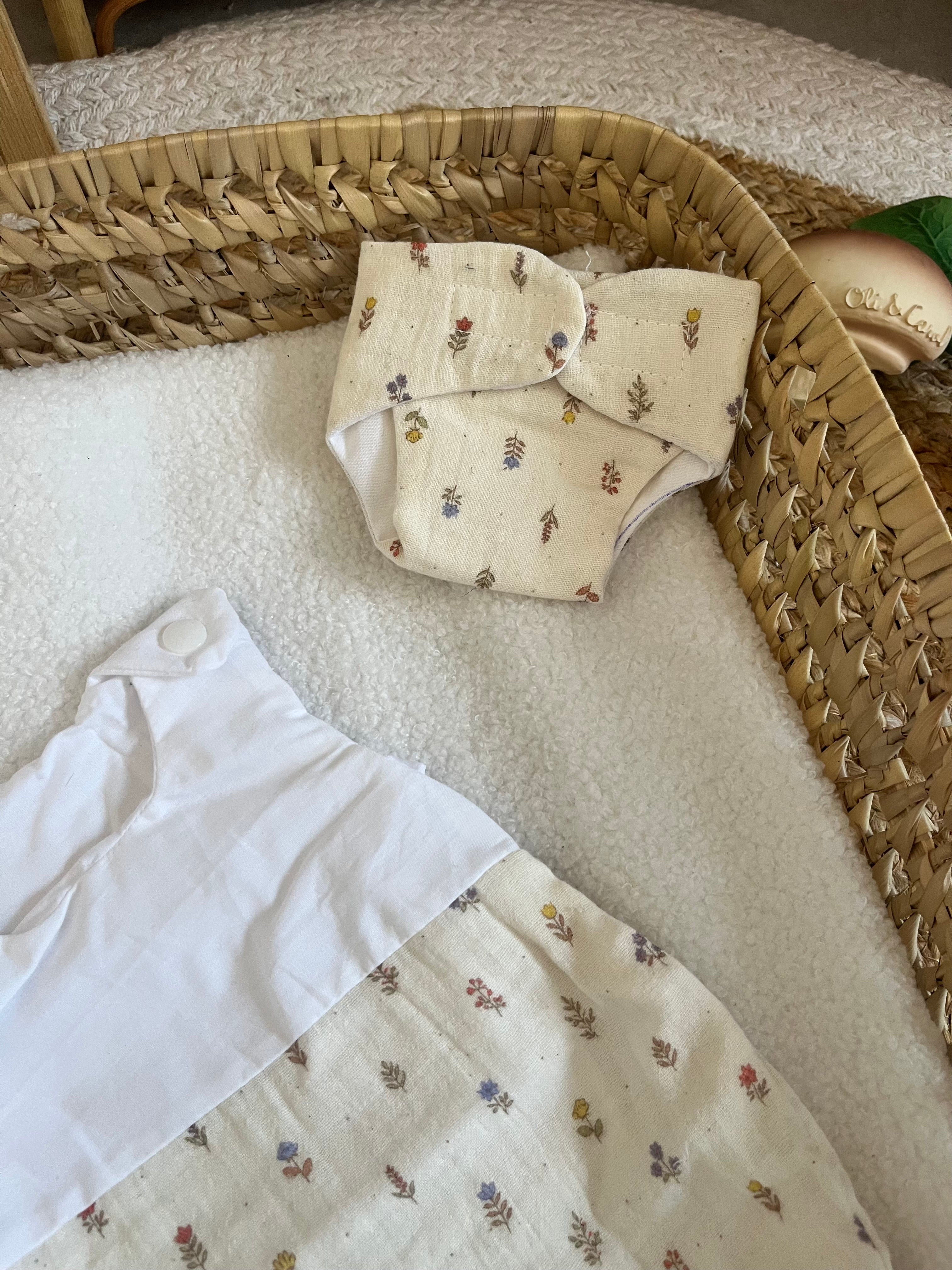 Gigoteuse + couche petite fleur