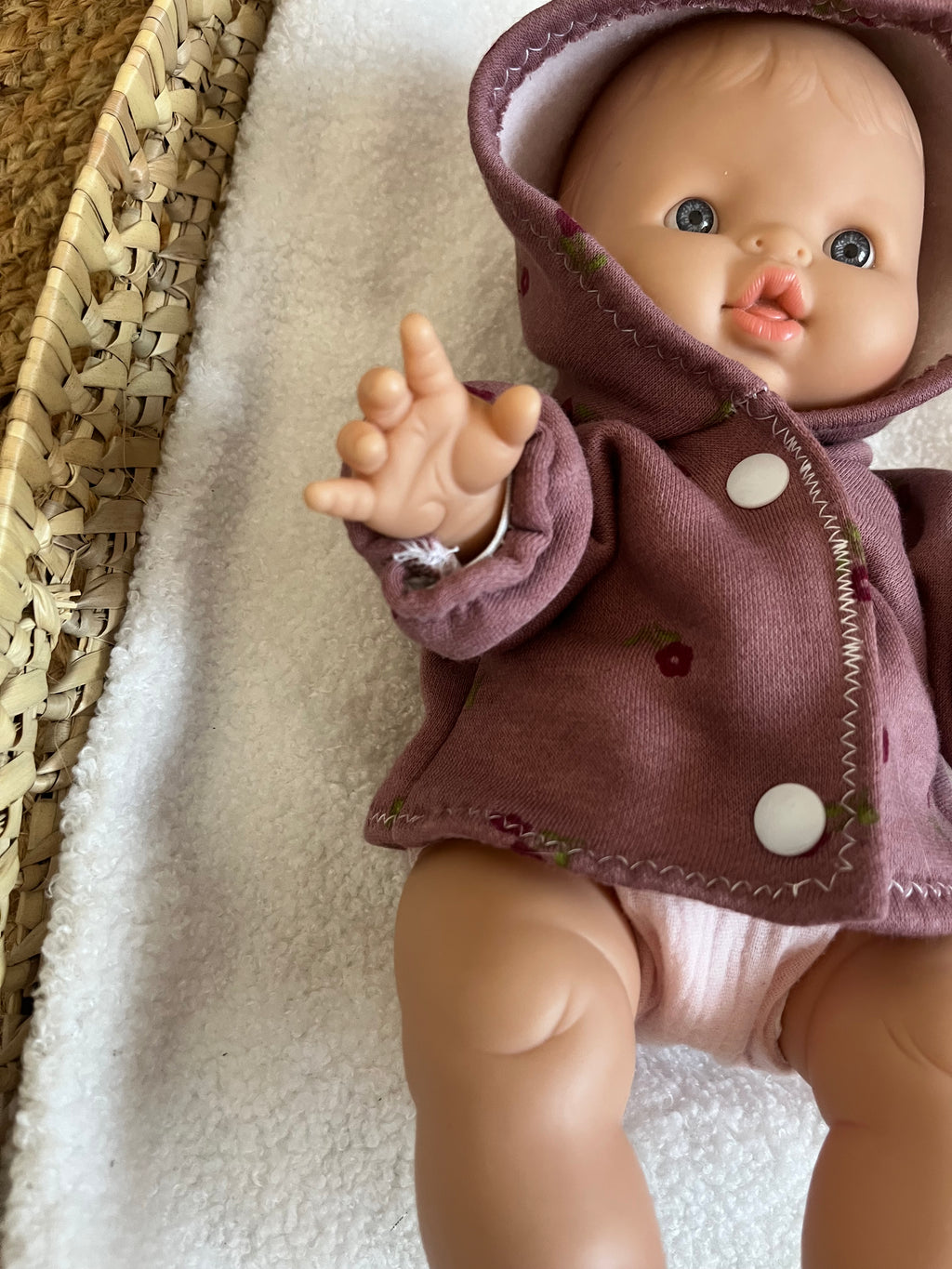 Manteau poupée violet