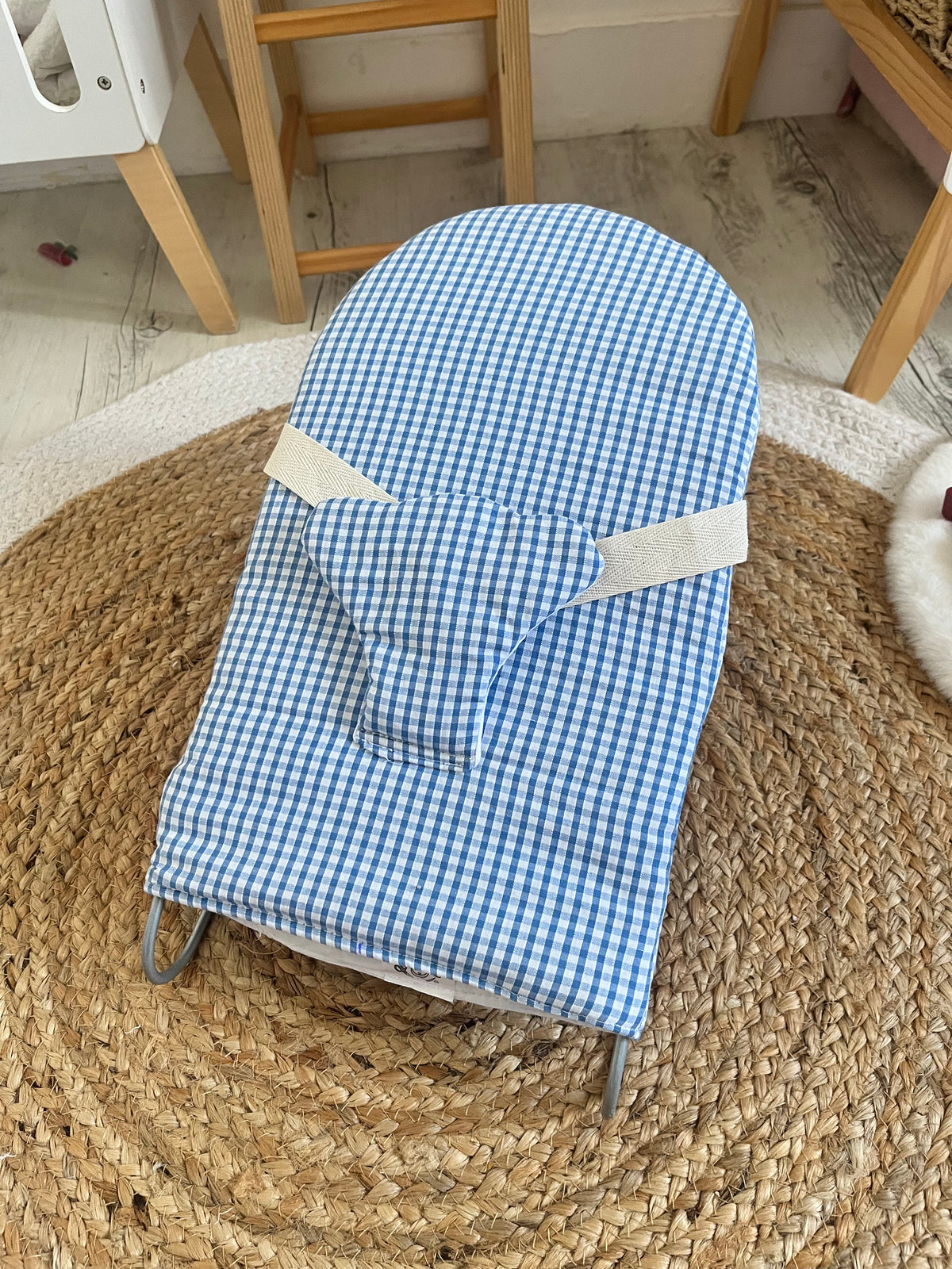 Transat poupée Vichy bleu