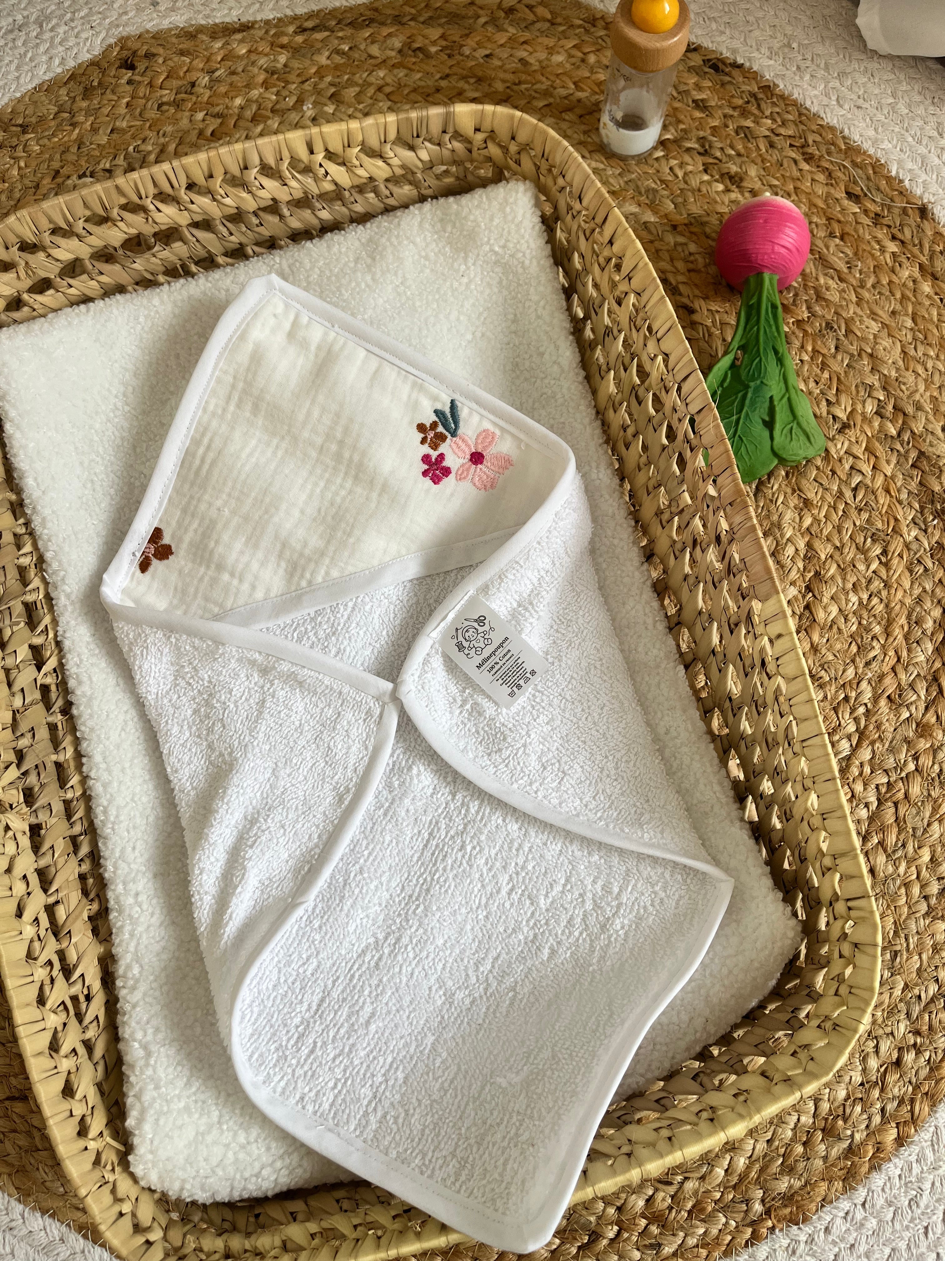 Sortie de bain fleurs