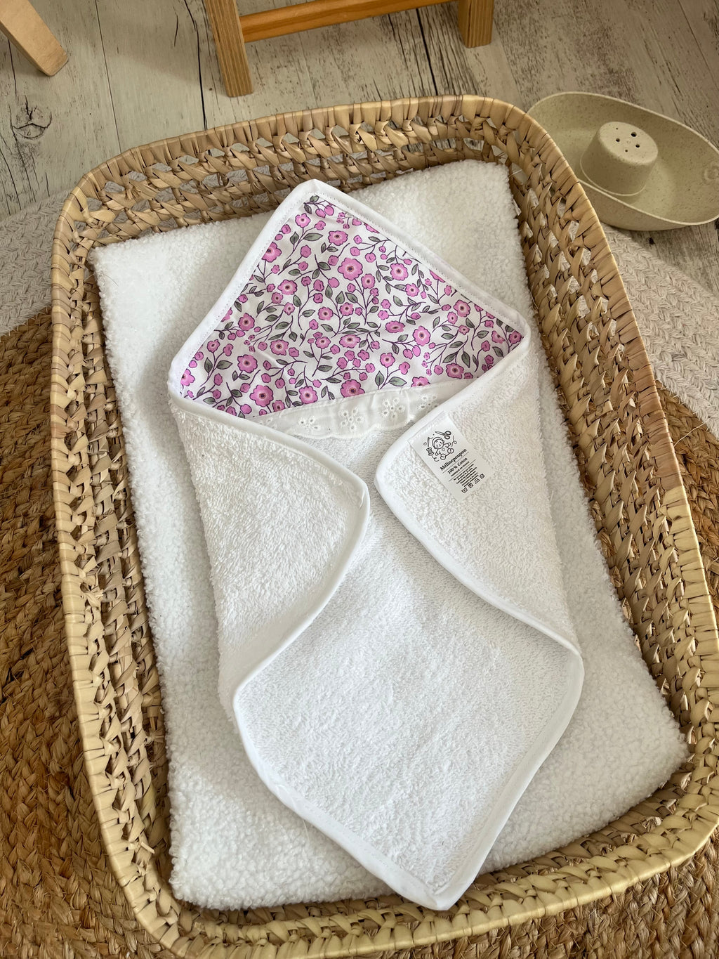 Sortie de bain fleuri