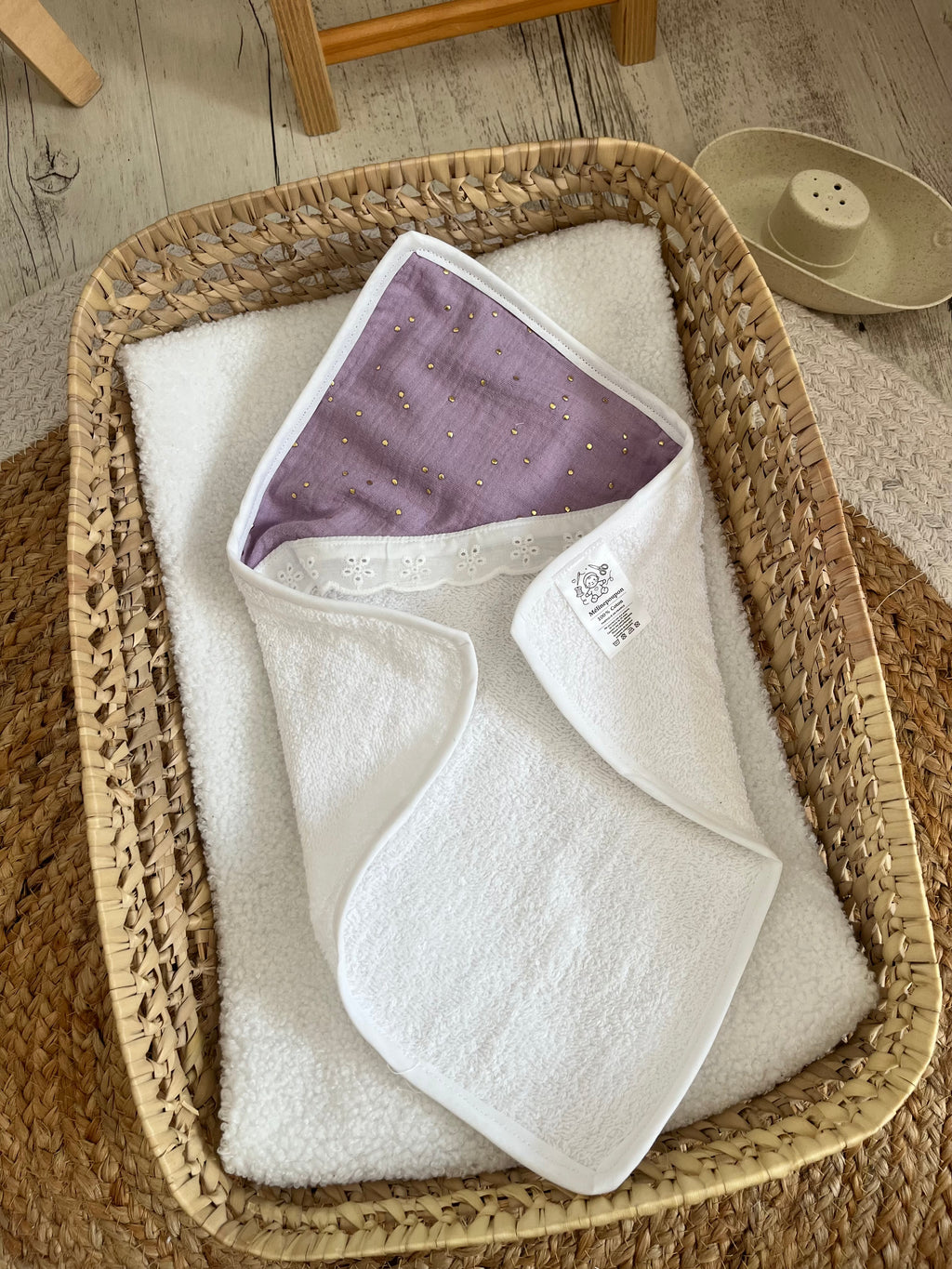 Sortie de bain violette