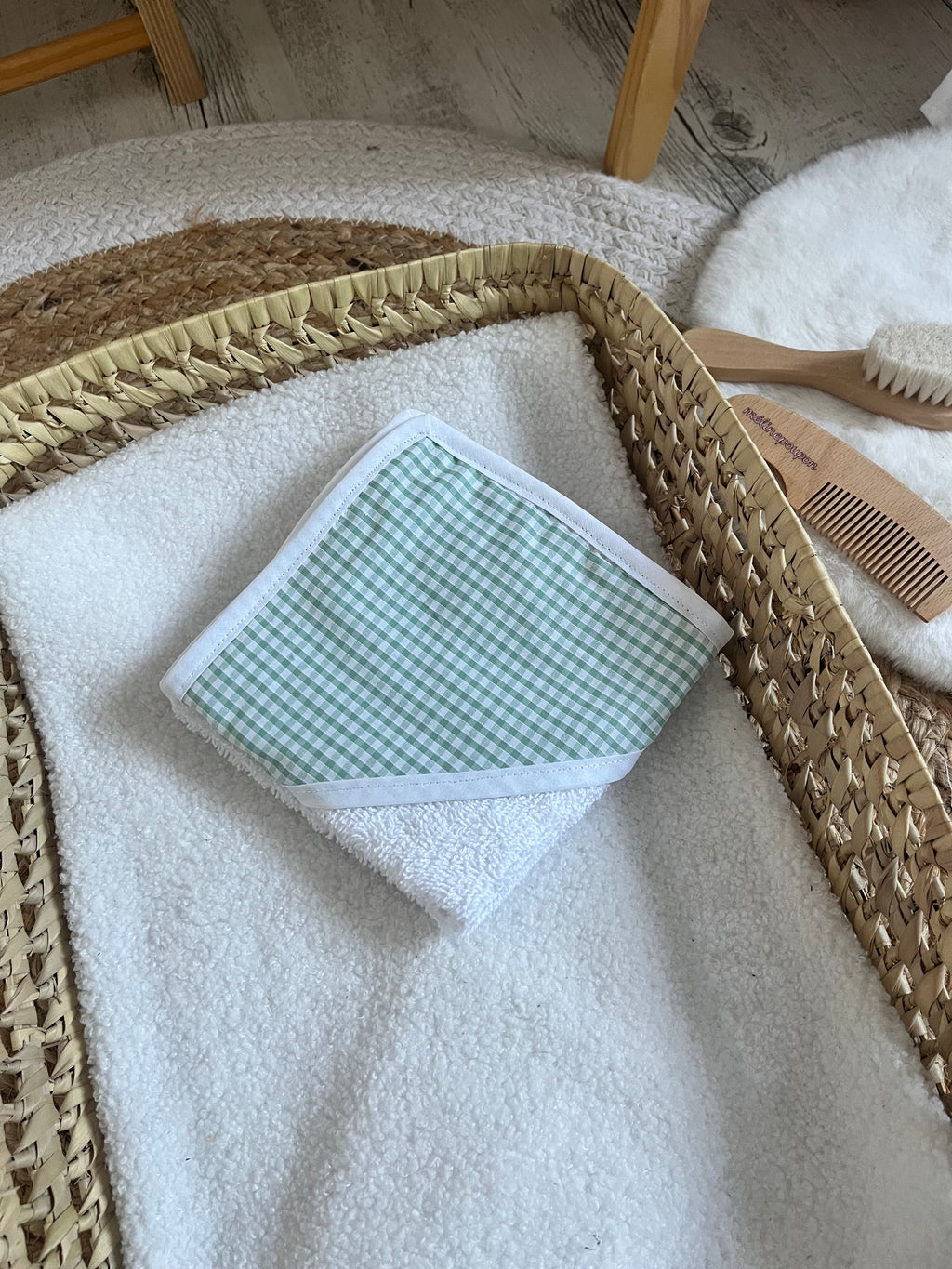 Sortie de bain Vichy vert
