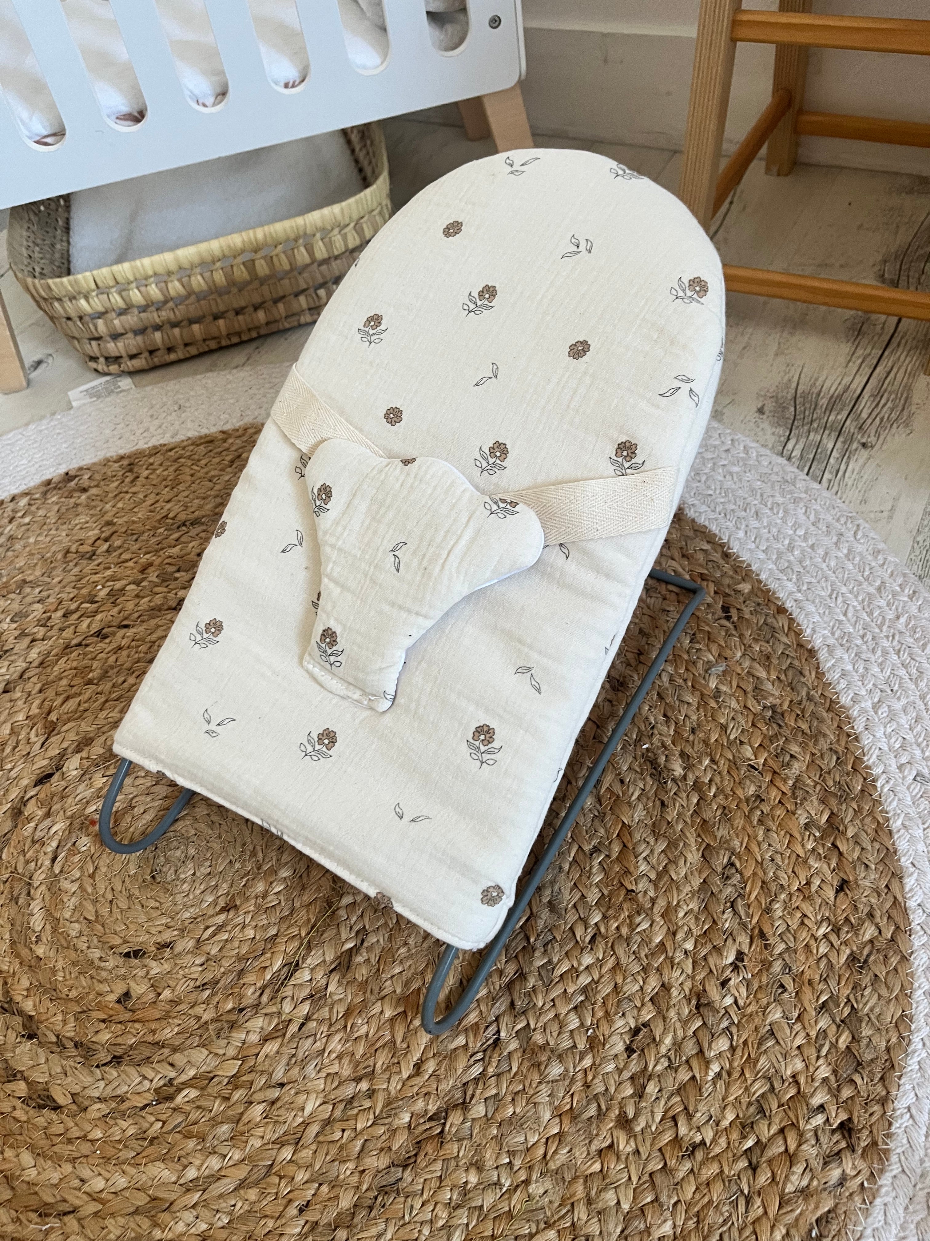 Transat poupée fleur beige