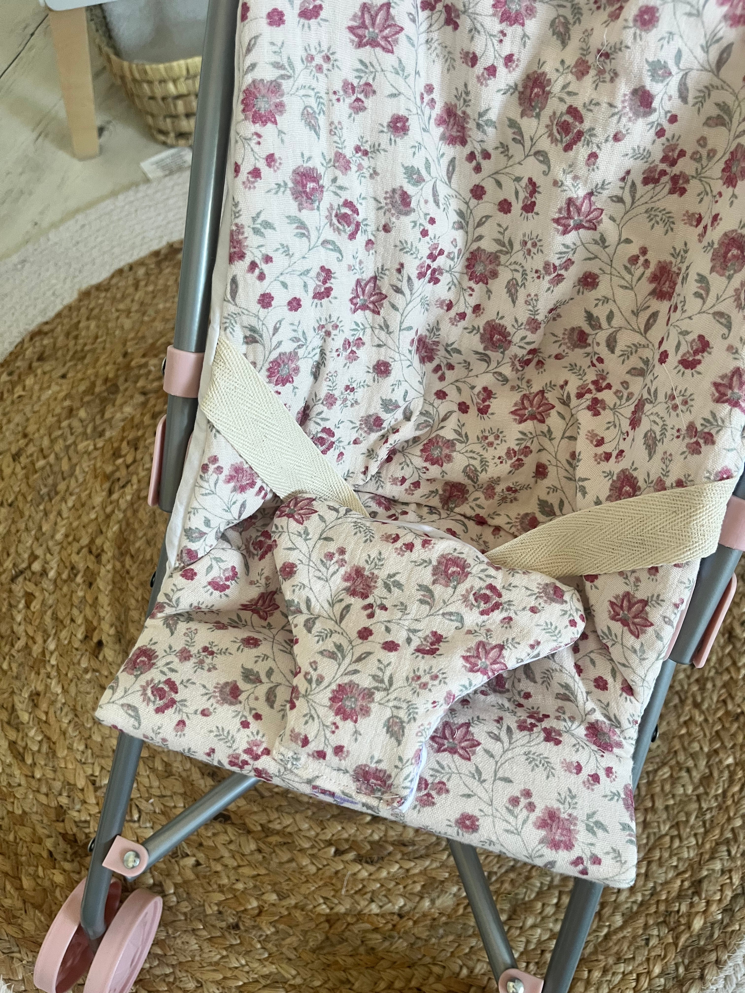 Housse poussette fleurs