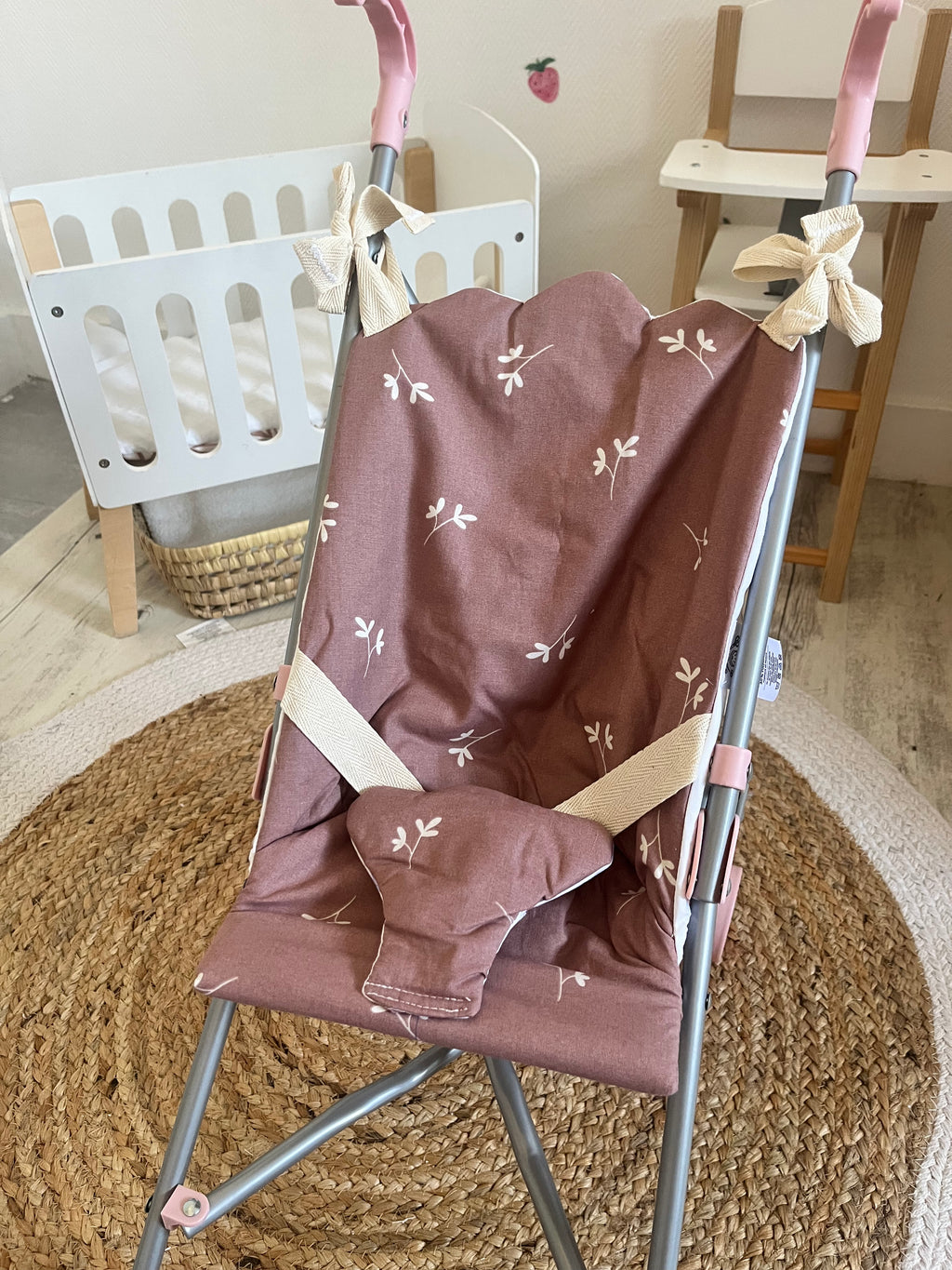 Housse poussette mauve