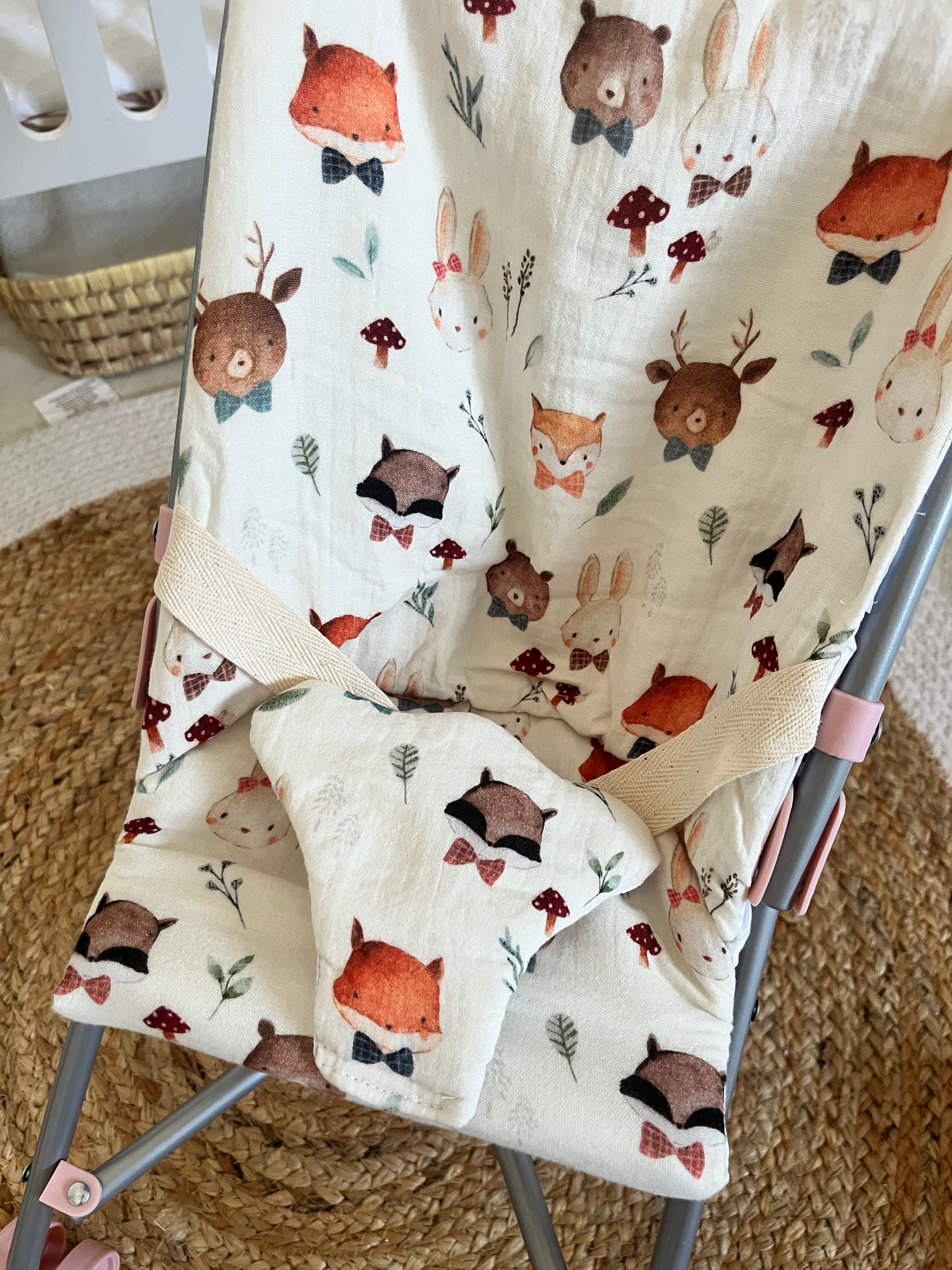 Housse poussette animaux de la forêt