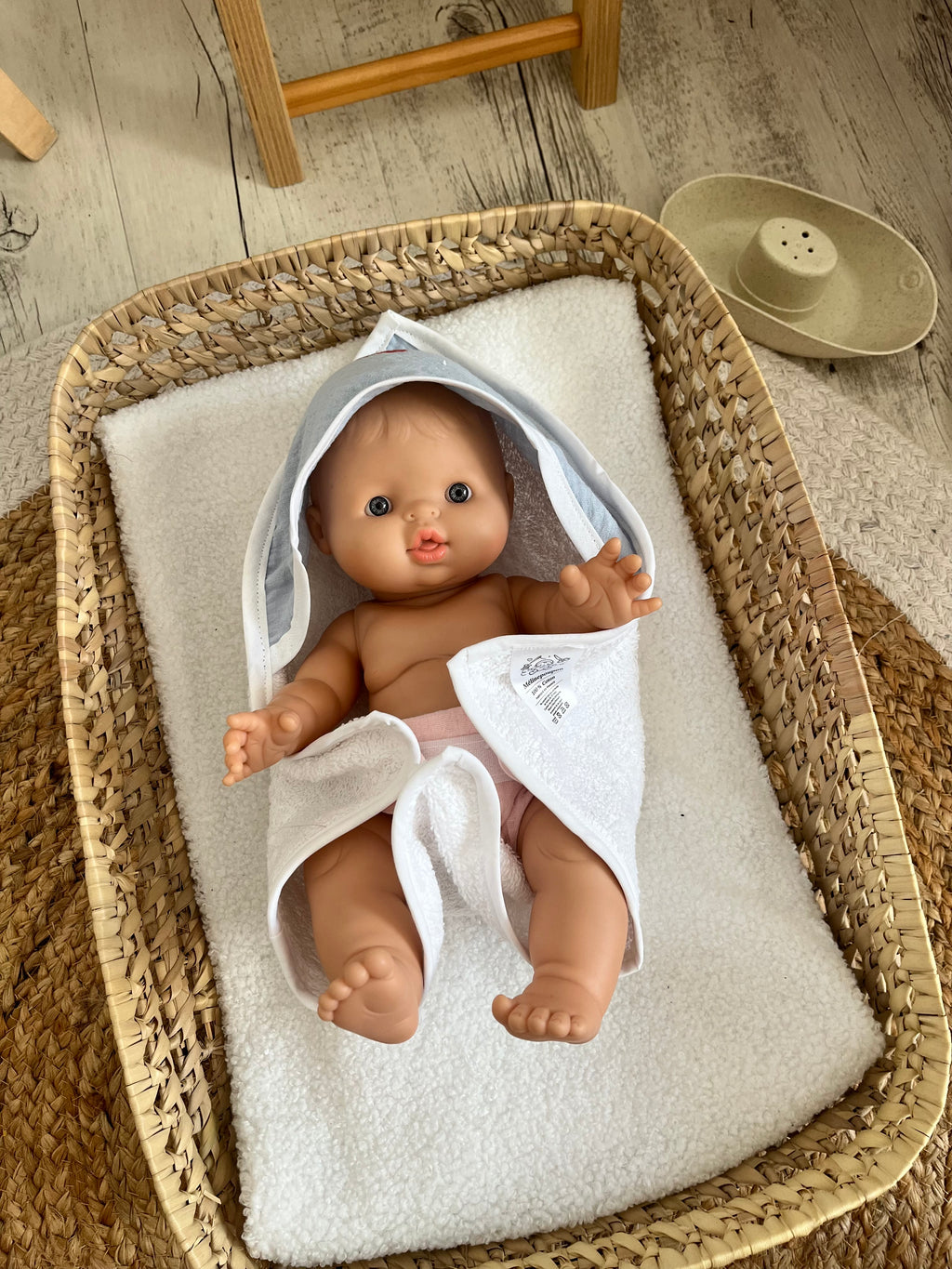Sortie de bain bleu cœur ❤️