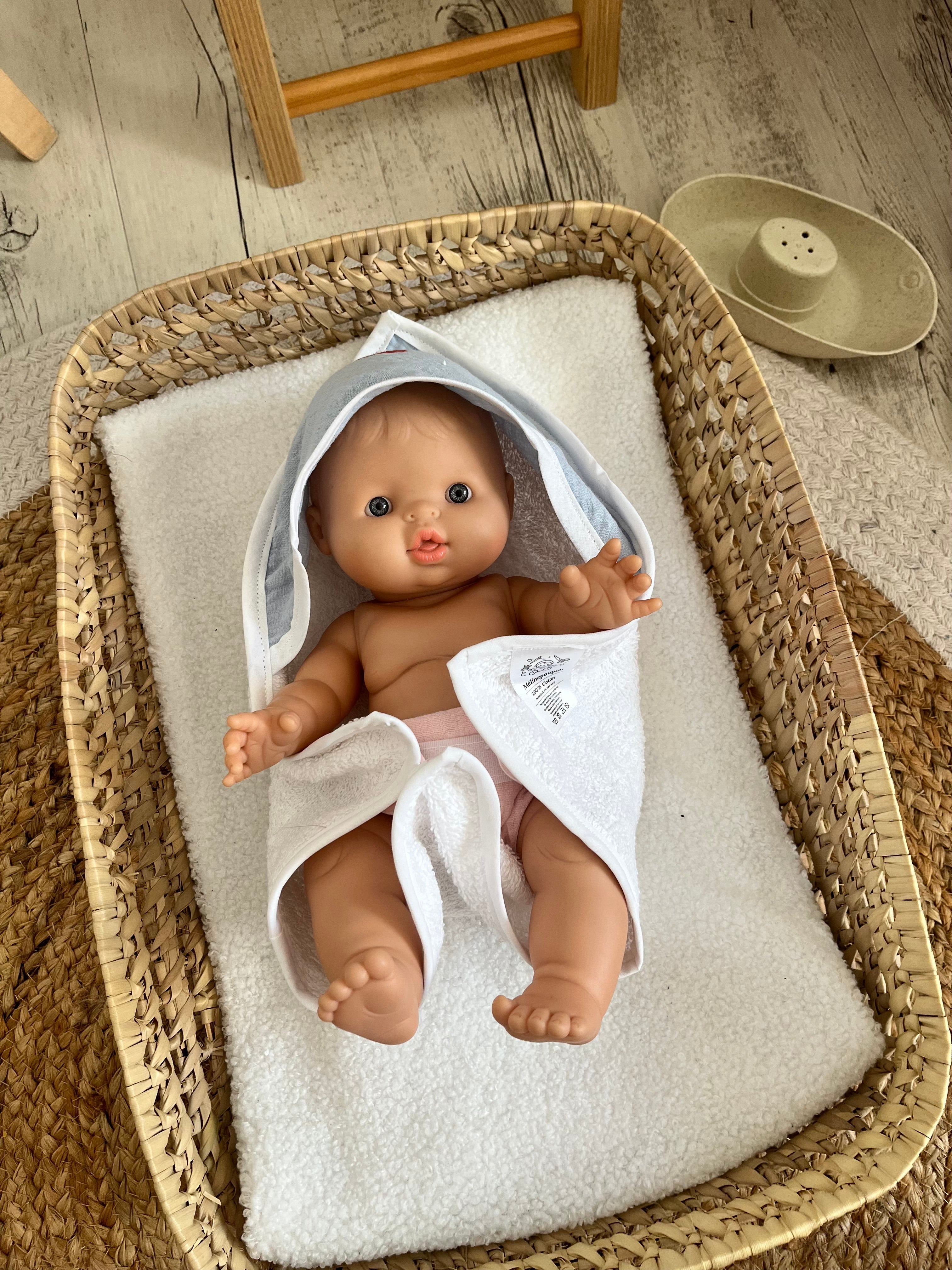 Sortie de bain bleu cœur ❤️