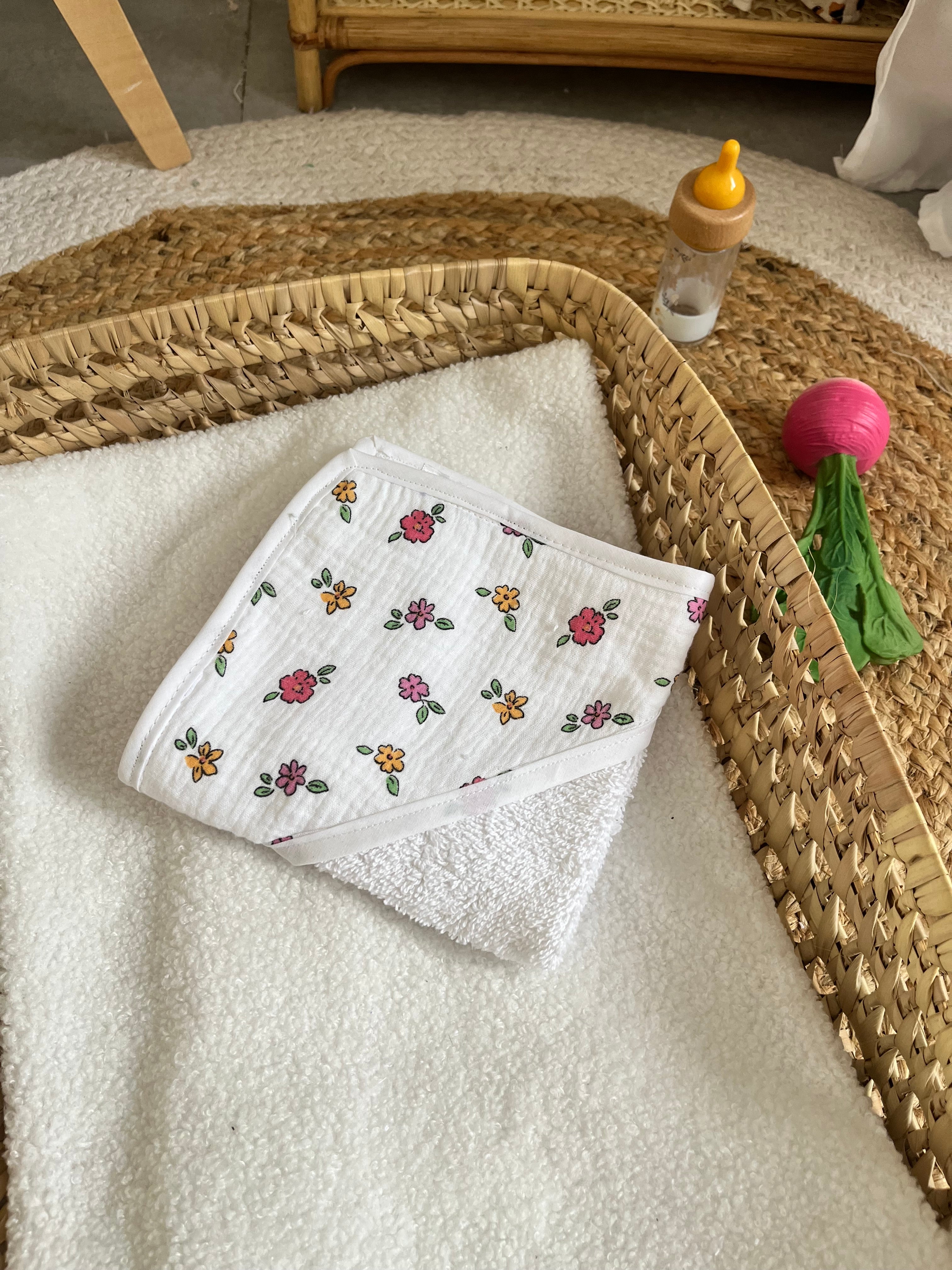 Sortie de bain fleurs