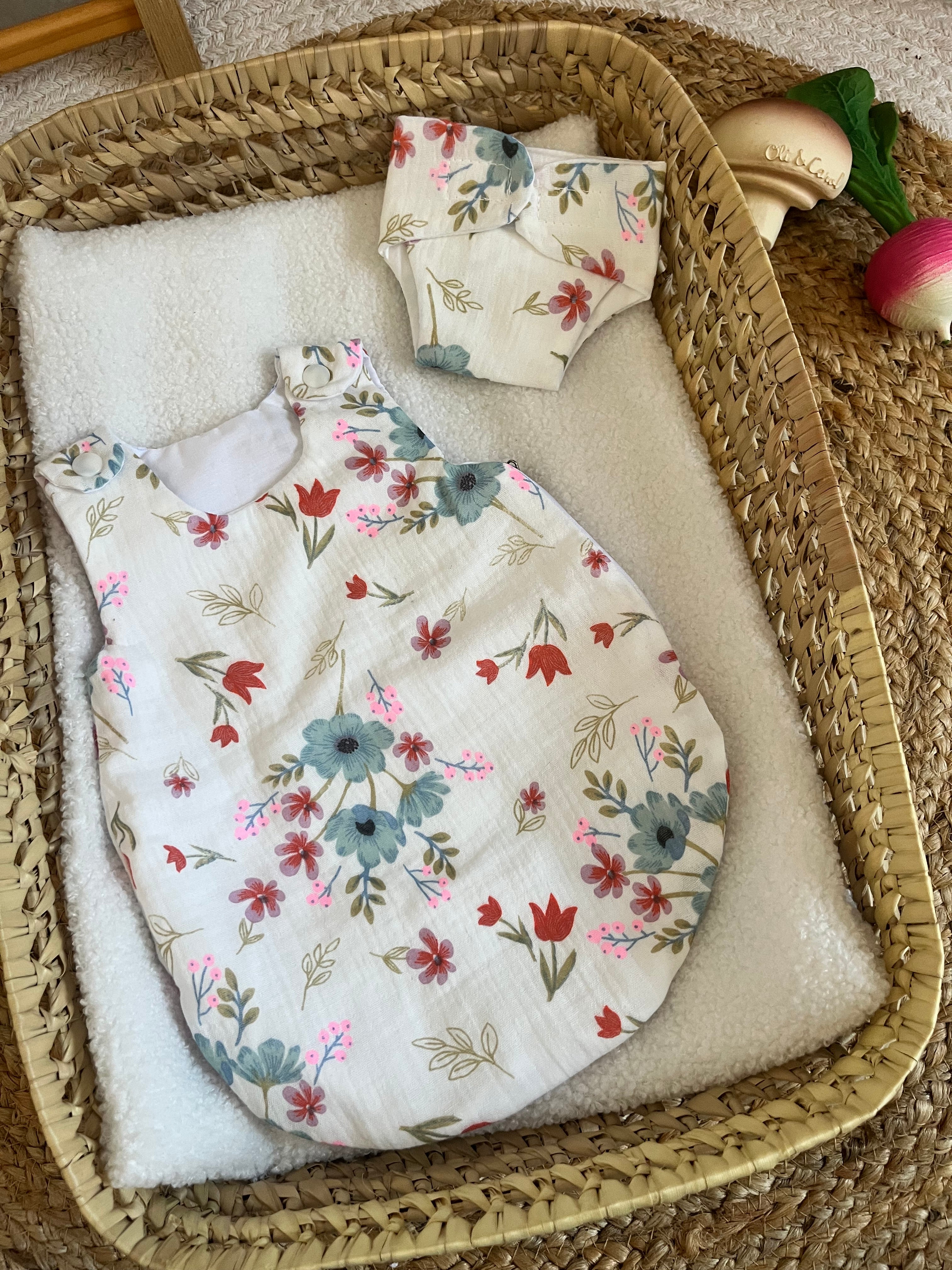 Gigoteuse + couche fleur