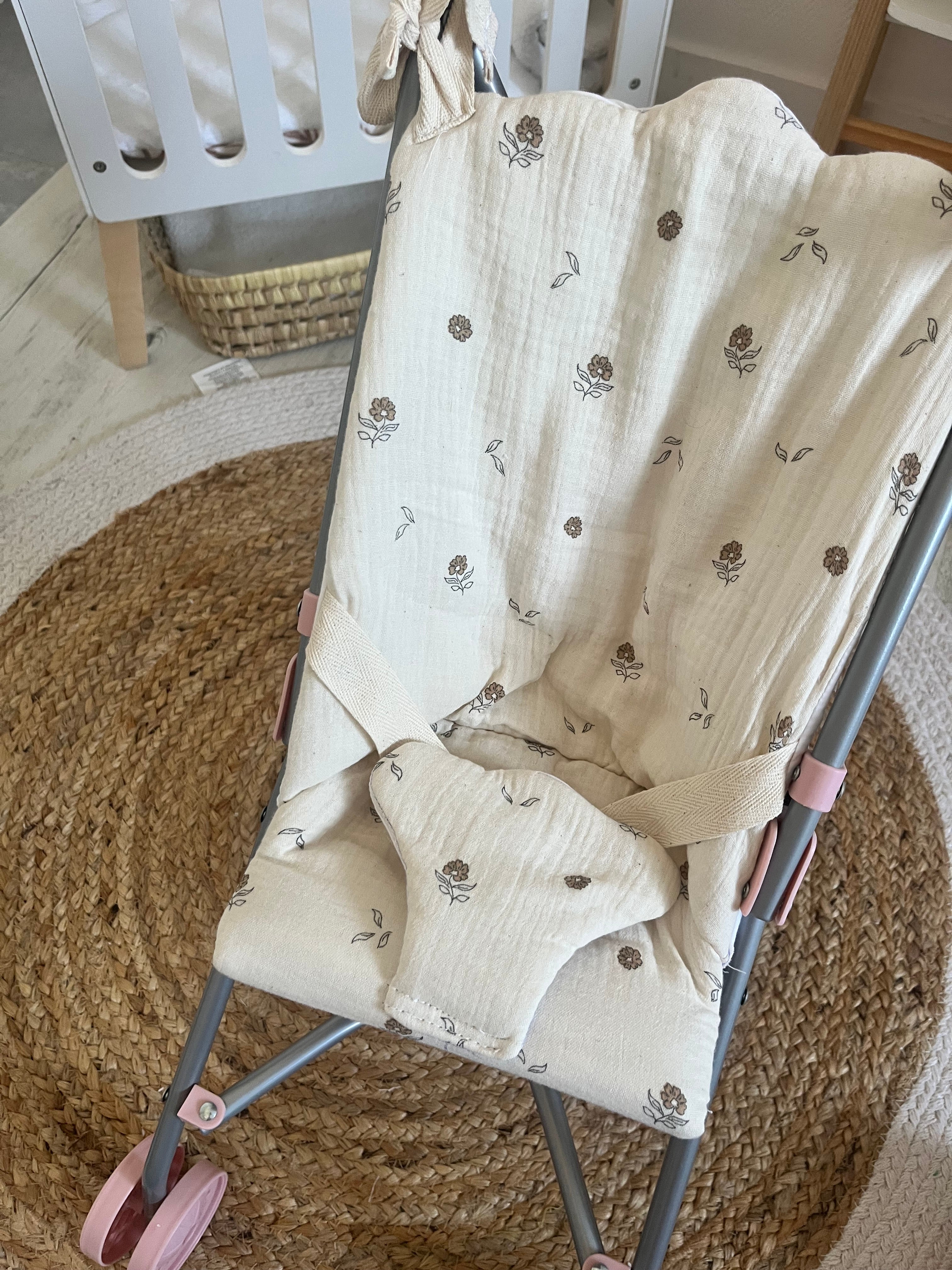 Housse poussette beige