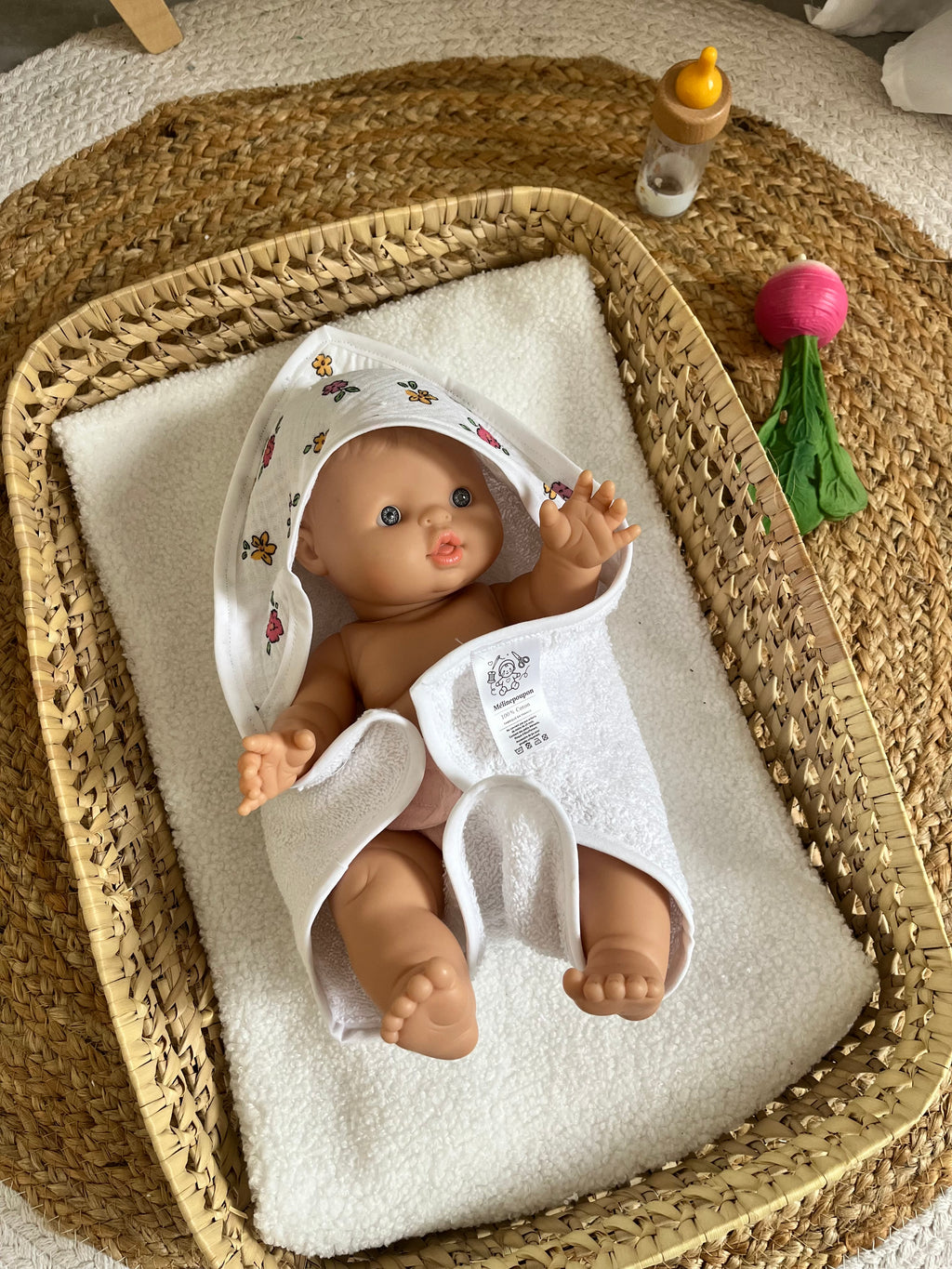 Sortie de bain fleurs