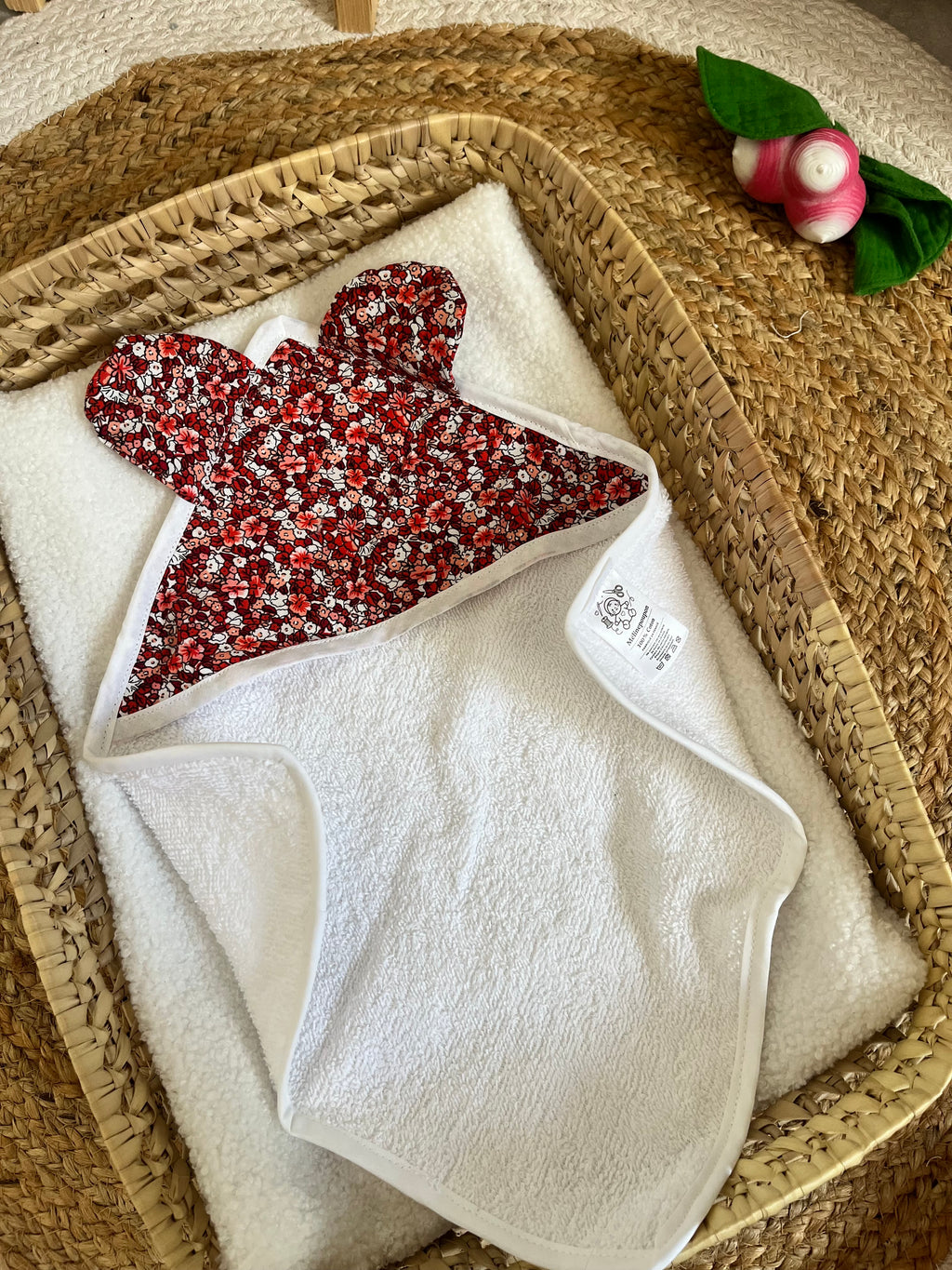 Sortie de bain fleuri
