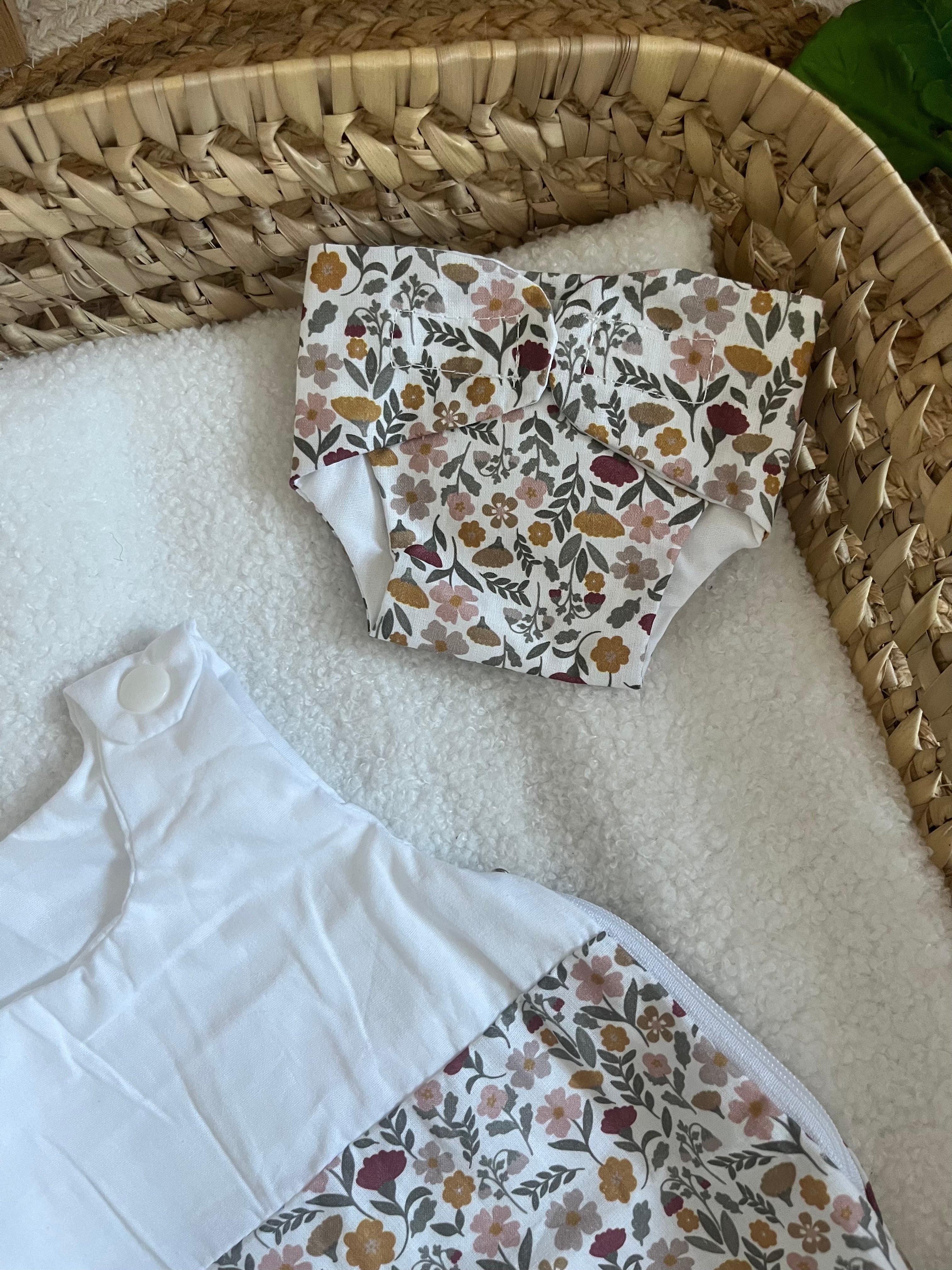 Gigoteuse + couche fleur