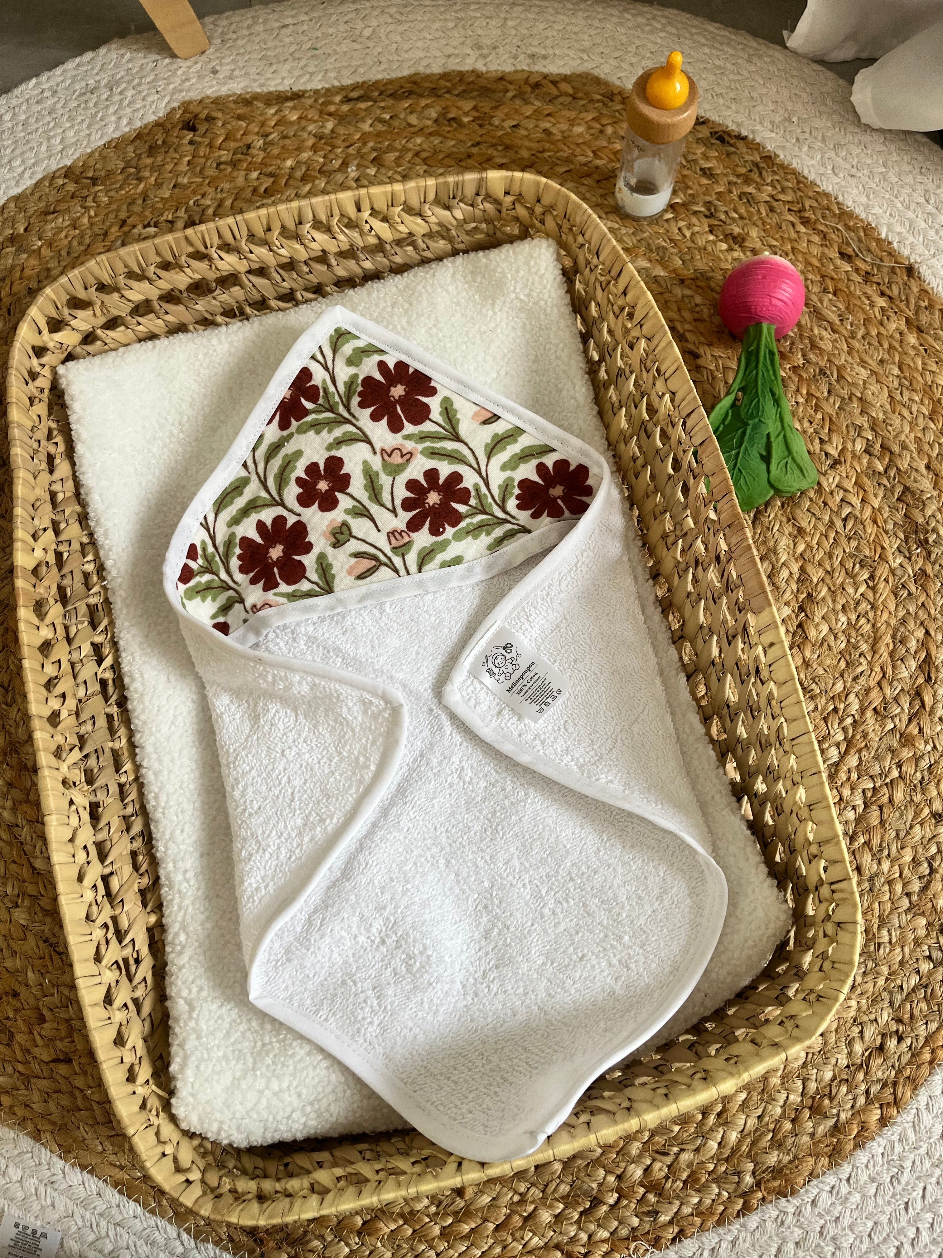 Sortie de bain fleurs