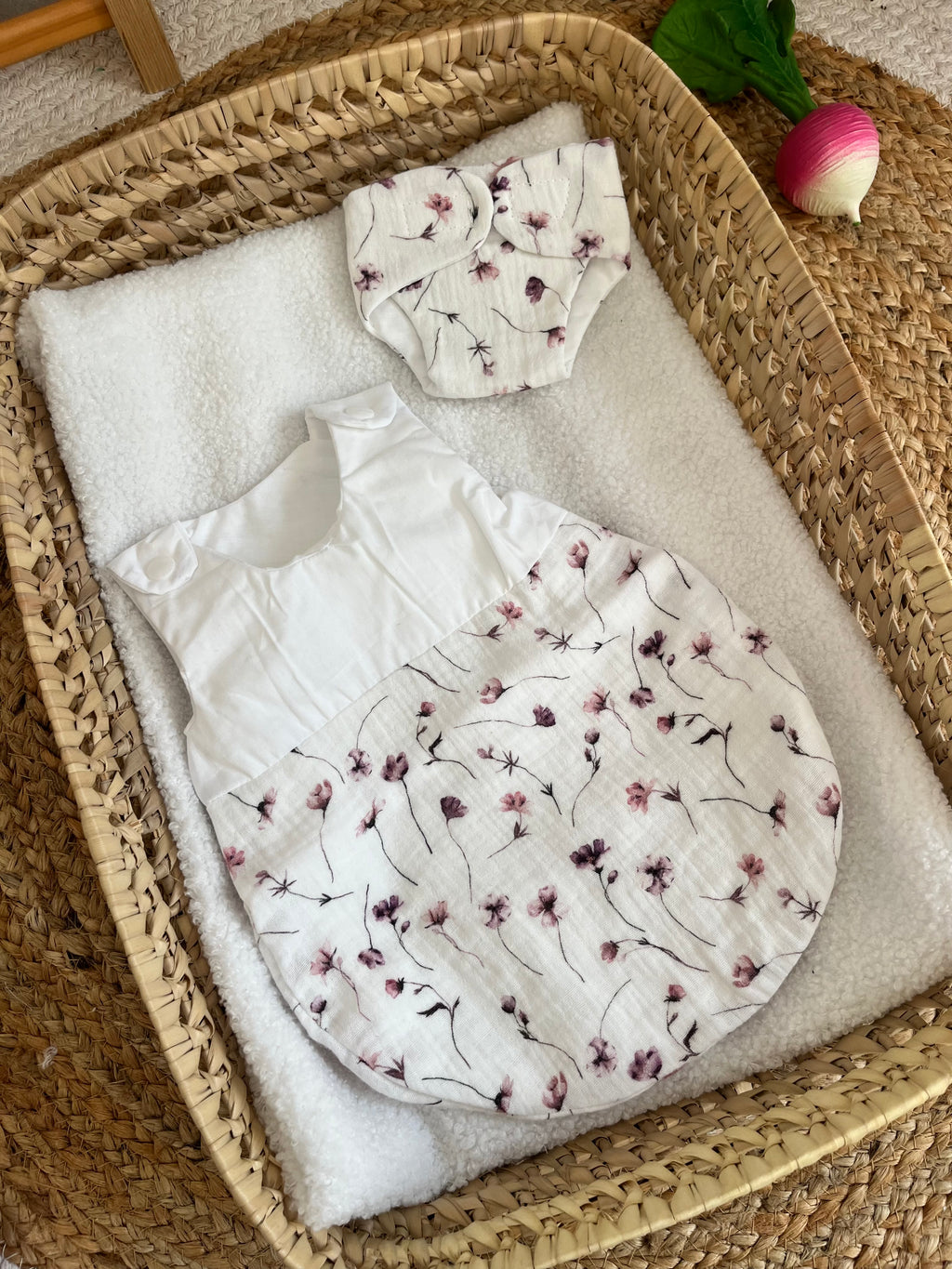 Gigoteuse + couche fleur