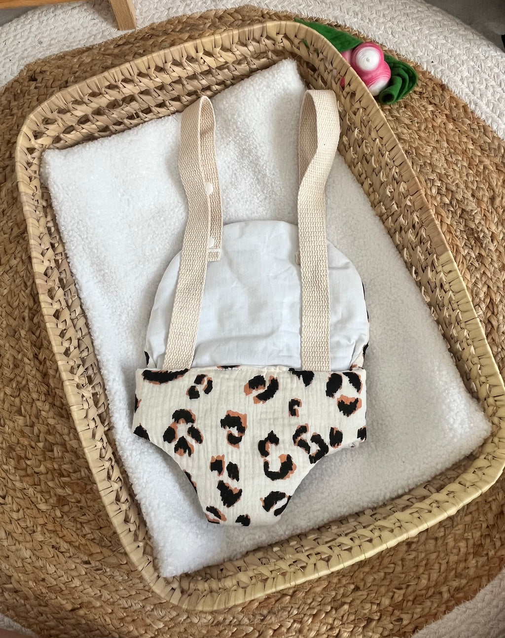 Porte bébé /poupée léopard 🐆
