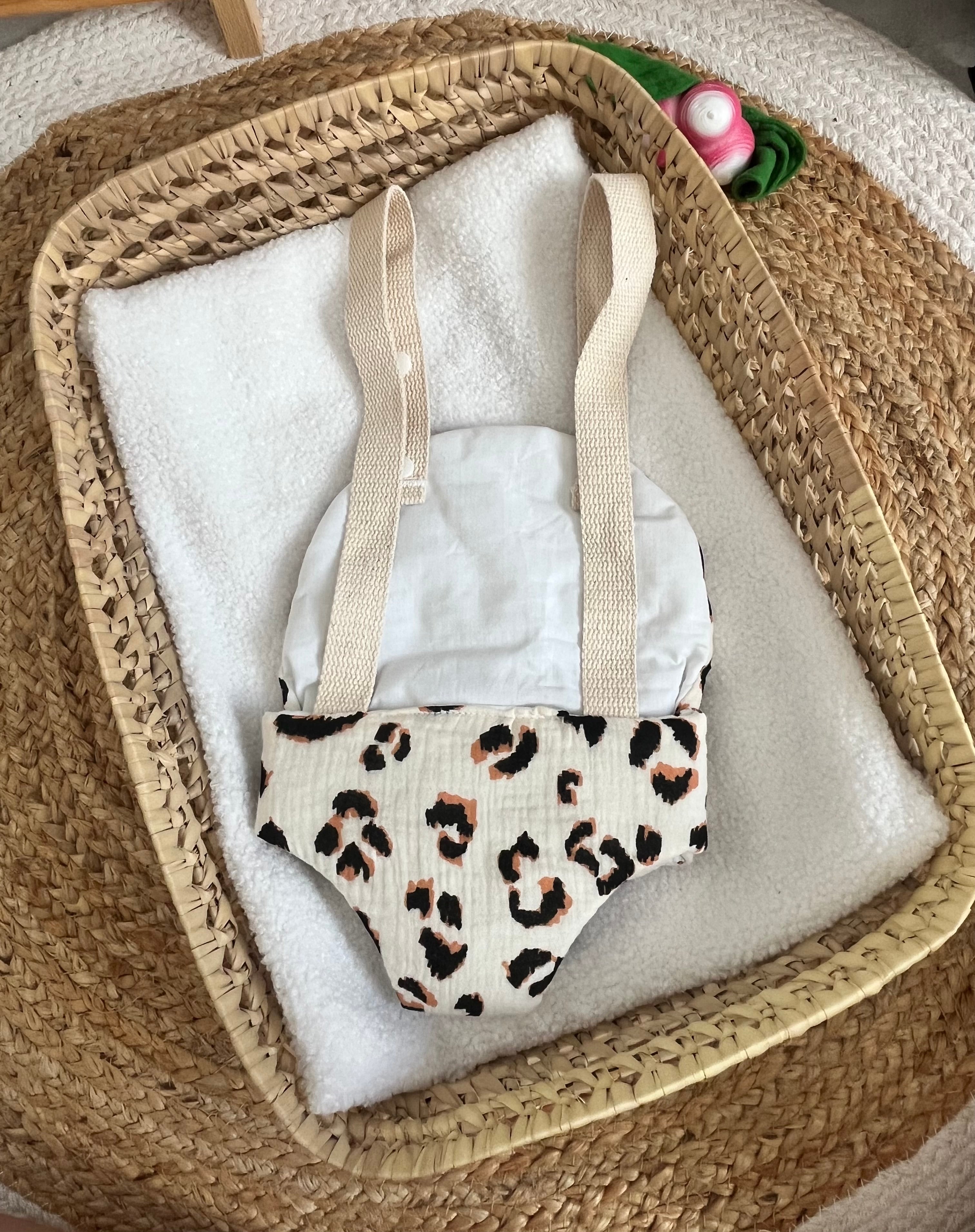 Porte bébé /poupée léopard 🐆
