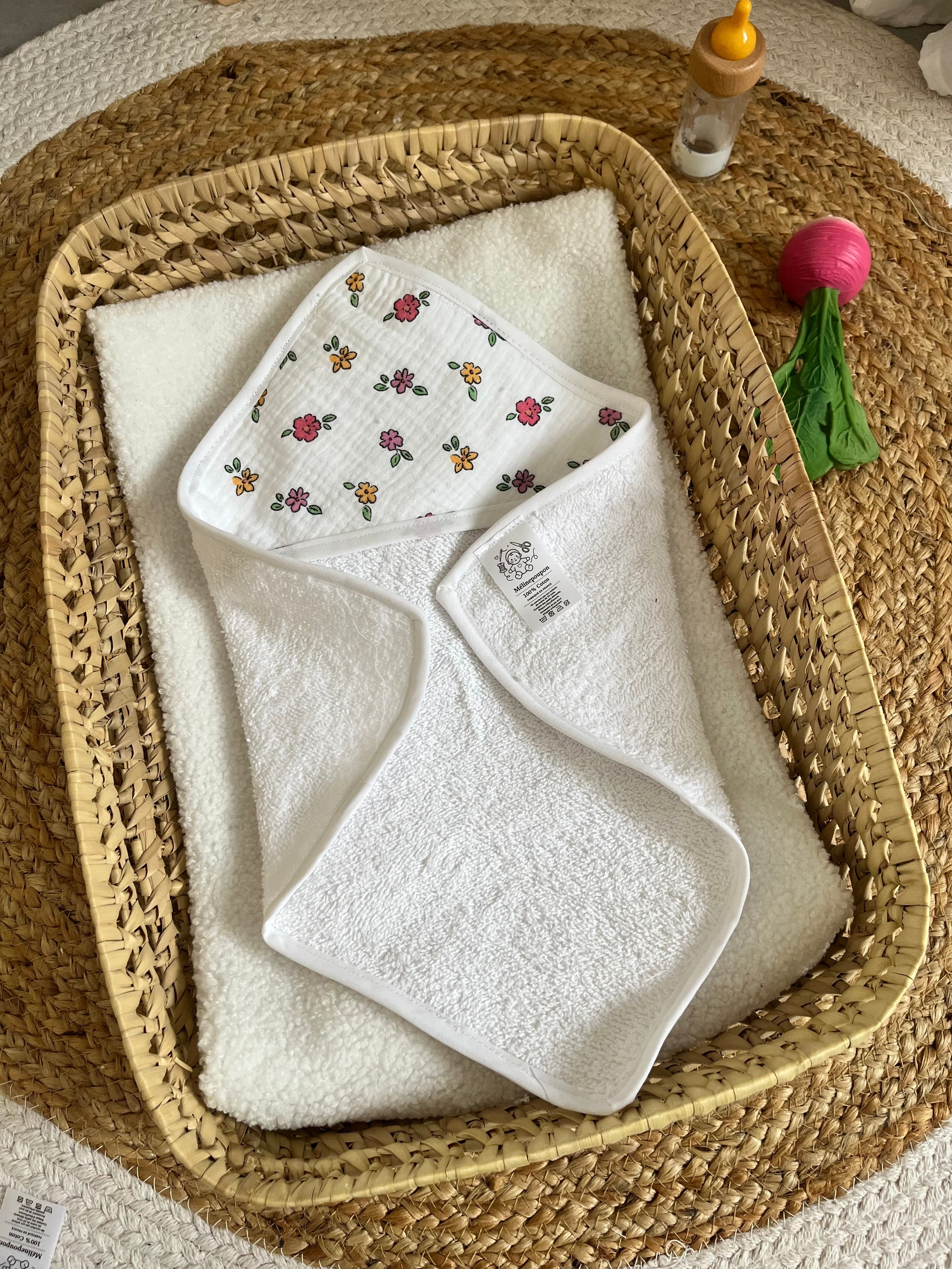 Sortie de bain fleurs