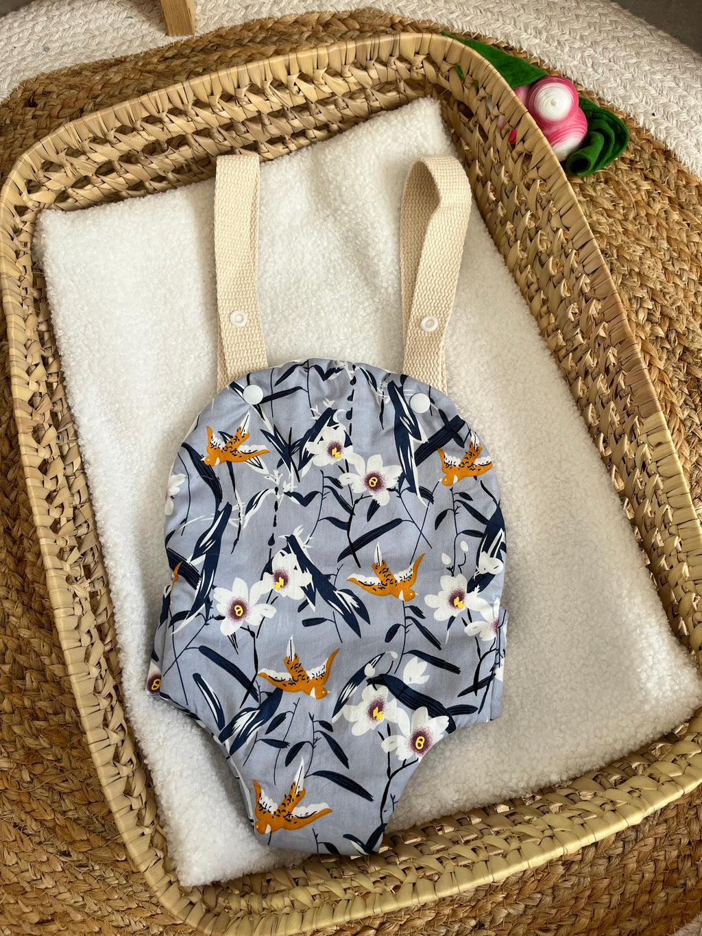 Porte bébé /poupée bleu