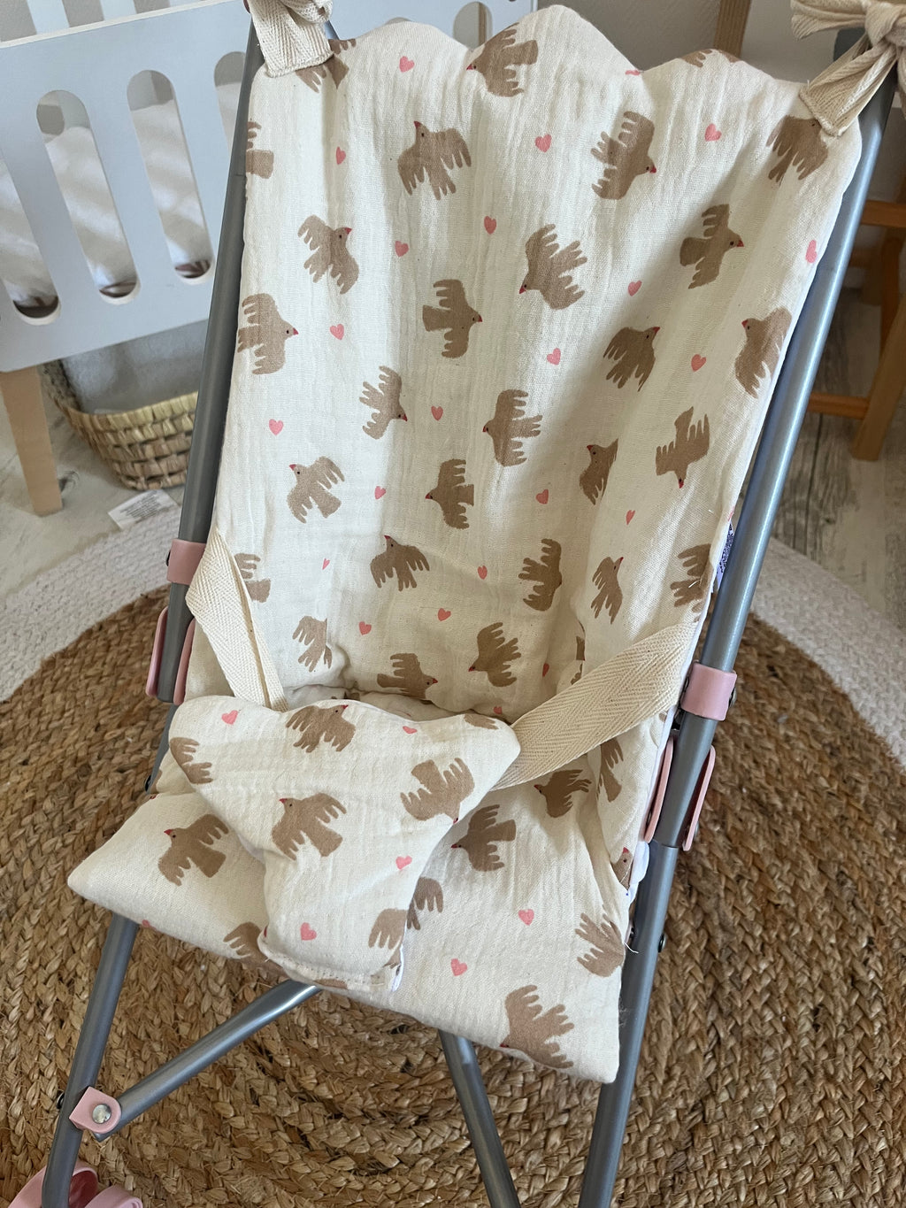 Housse poussette oiseaux