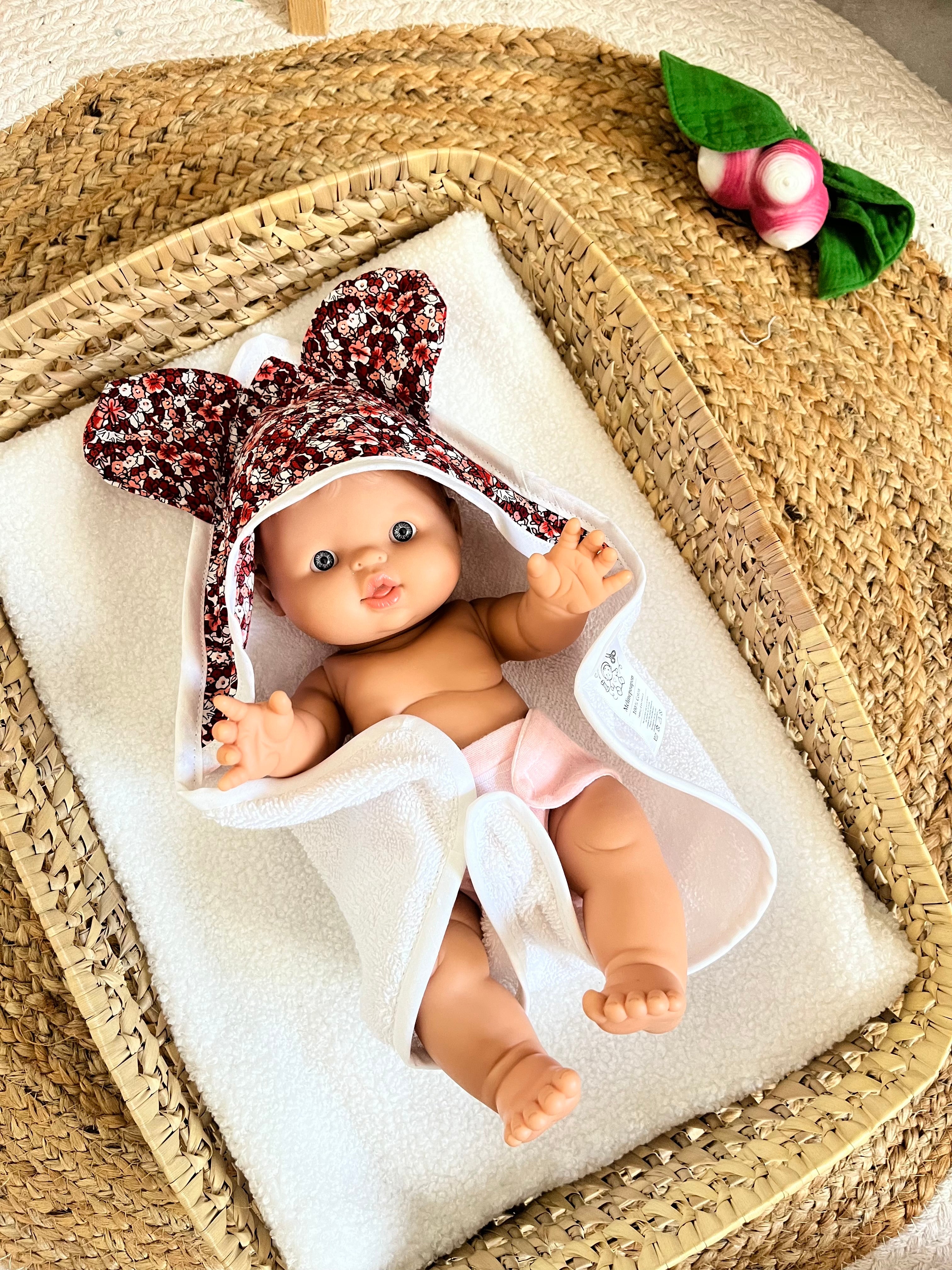 Sortie de bain fleuri
