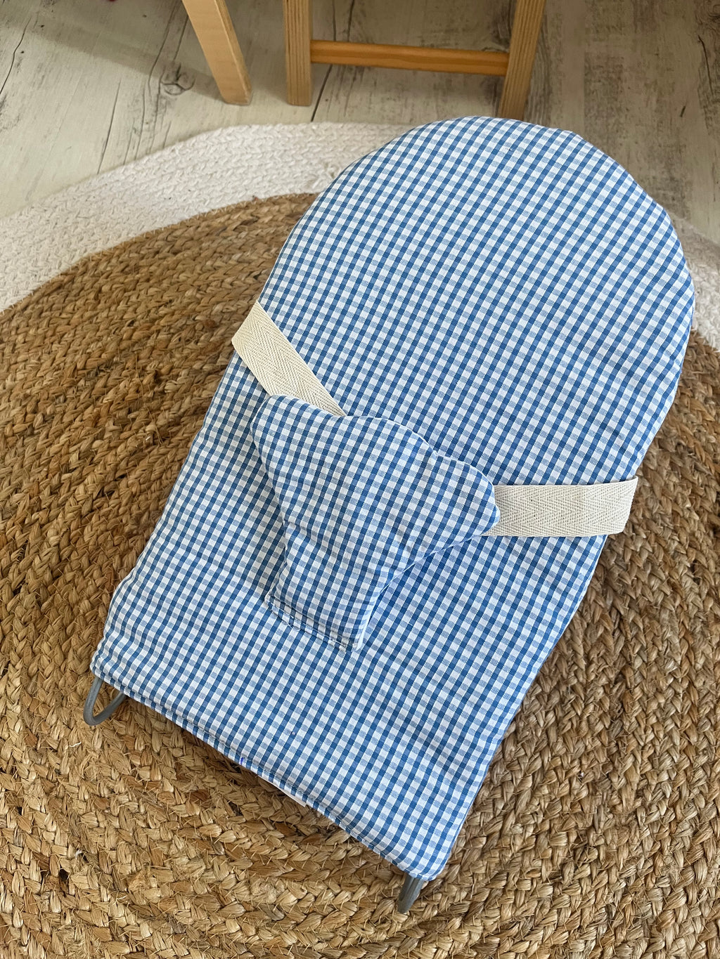 Transat poupée Vichy bleu