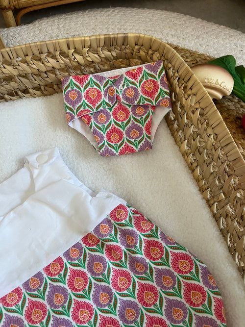 Gigoteuse + couche fleur