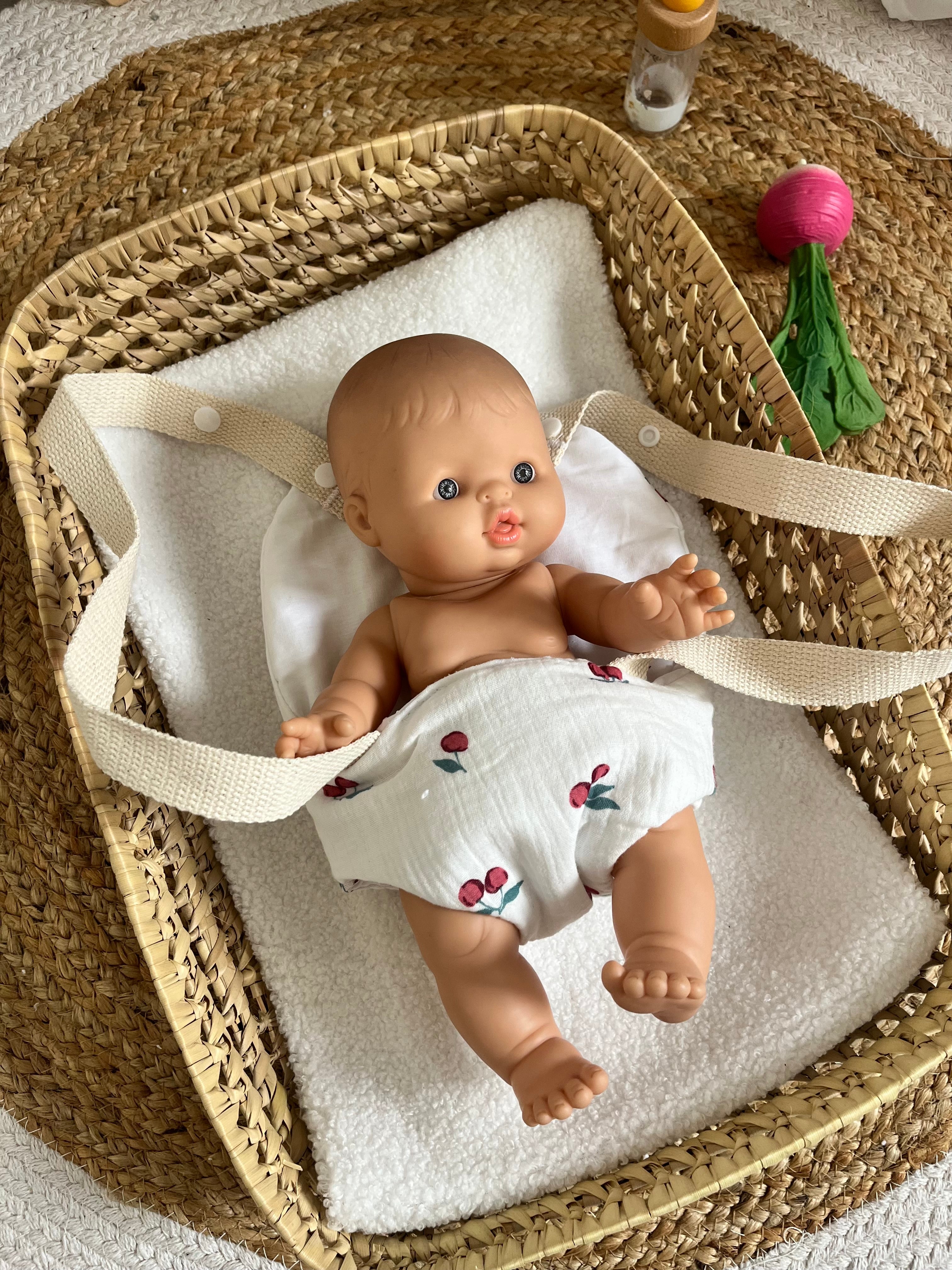 Porte bébé /poupée cerises 🍒