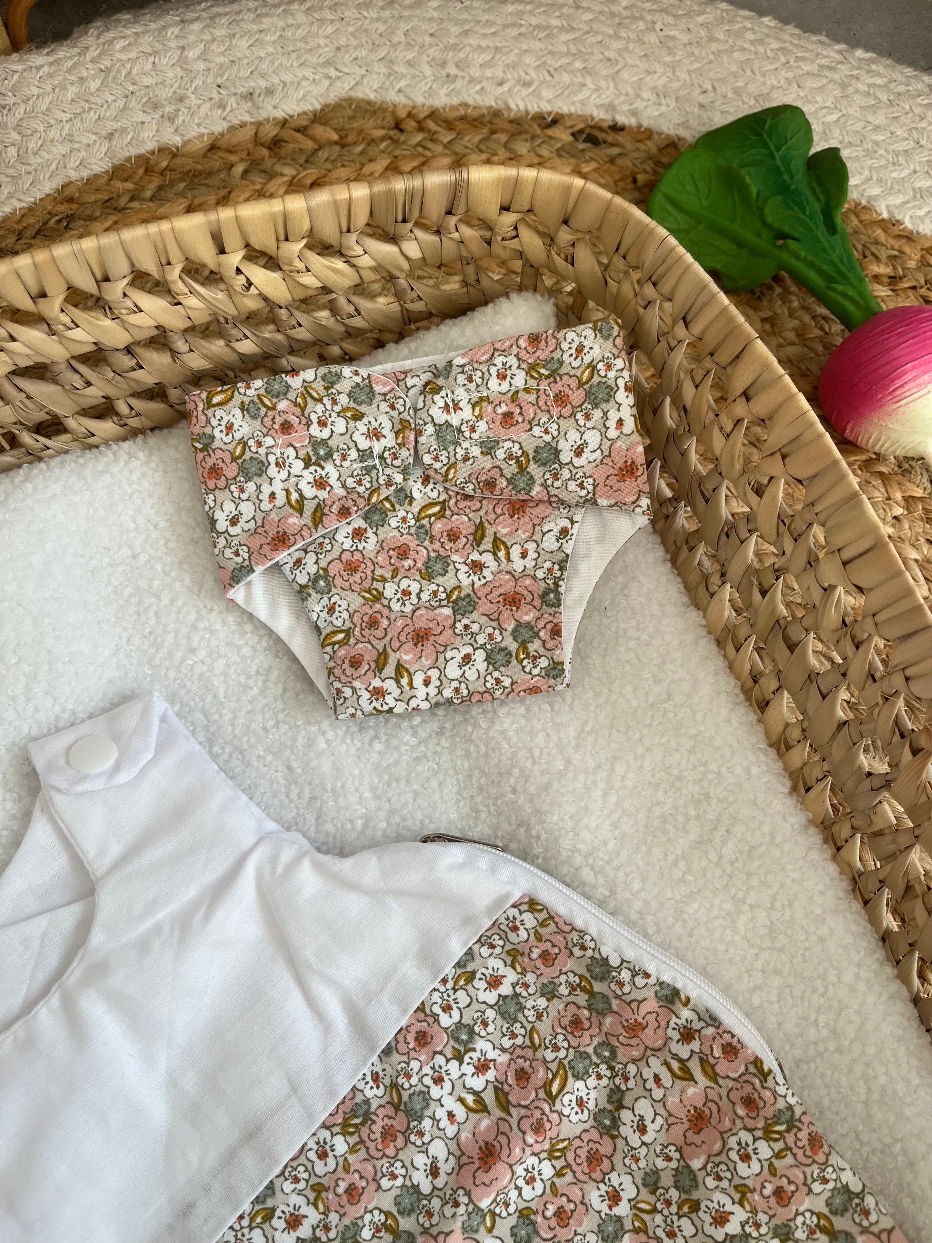 Gigoteuse + couche fleur