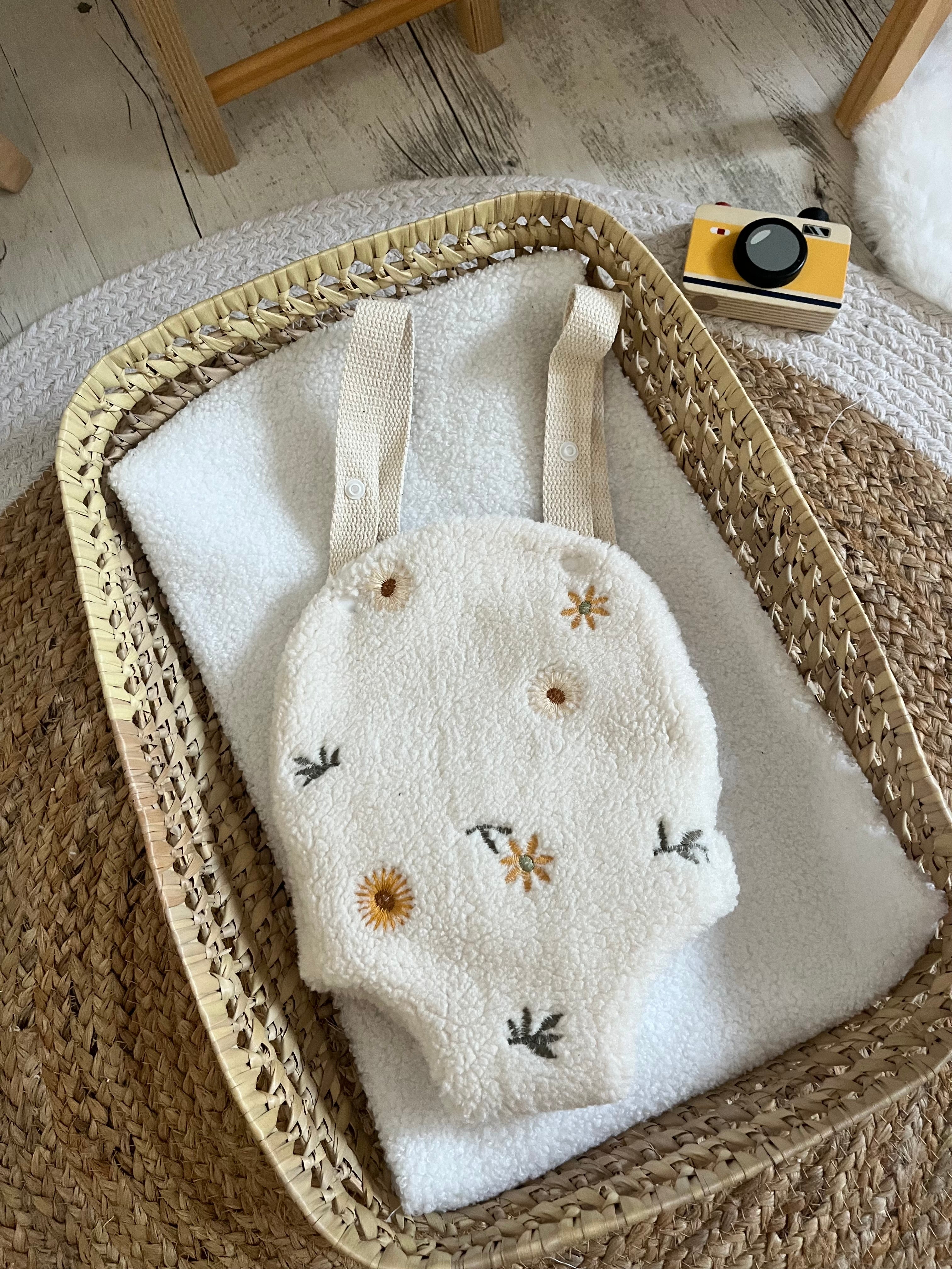 Porte bébé /poupée fleurie sherpa