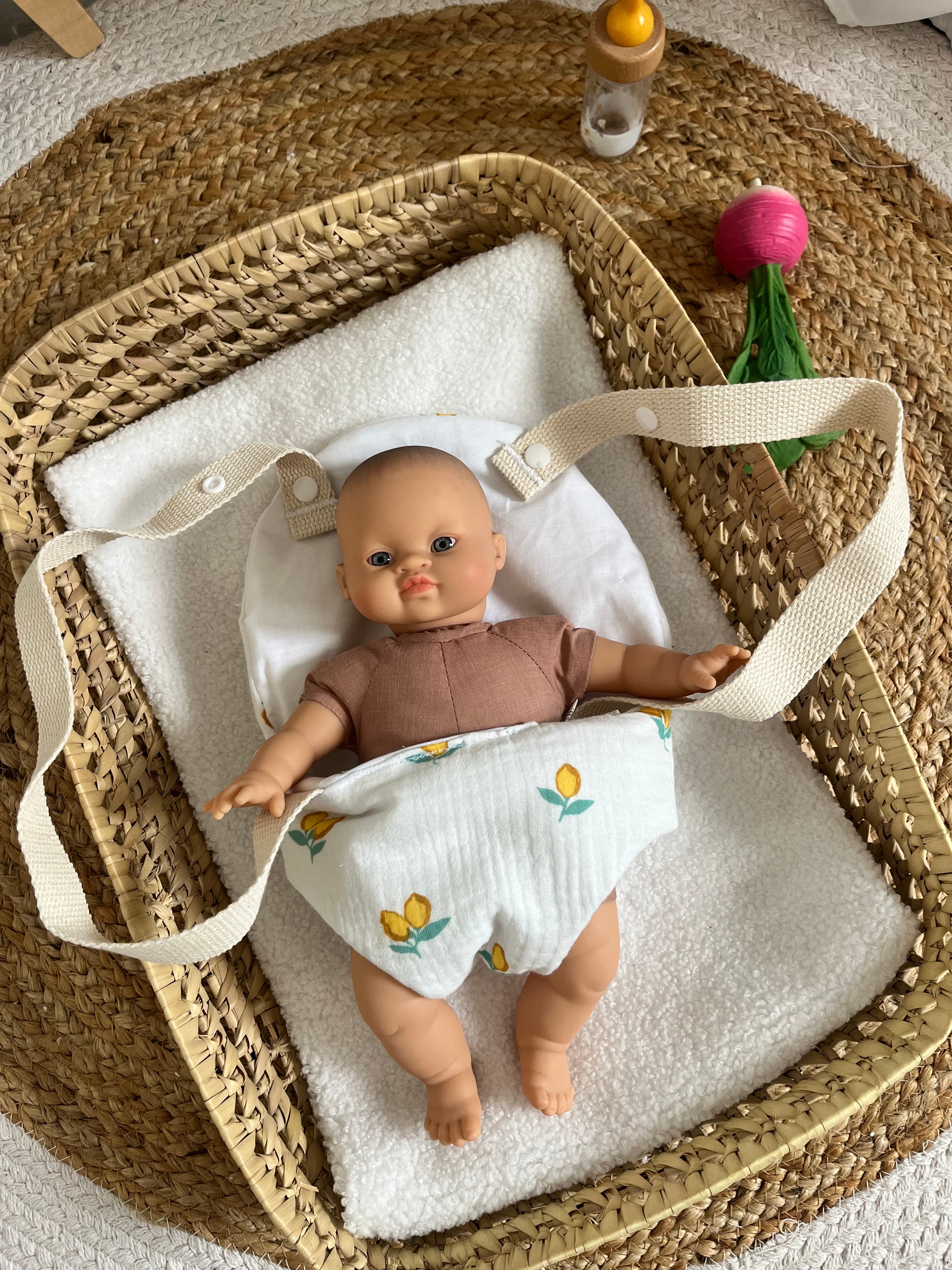 Porte bébé /poupée citron 🍋