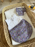 Gigoteuse + couche fleur violette