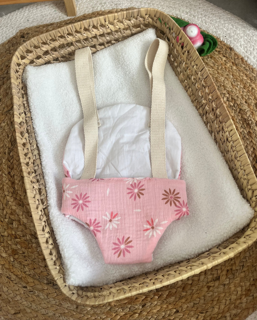 Porte bébé /poupée rose