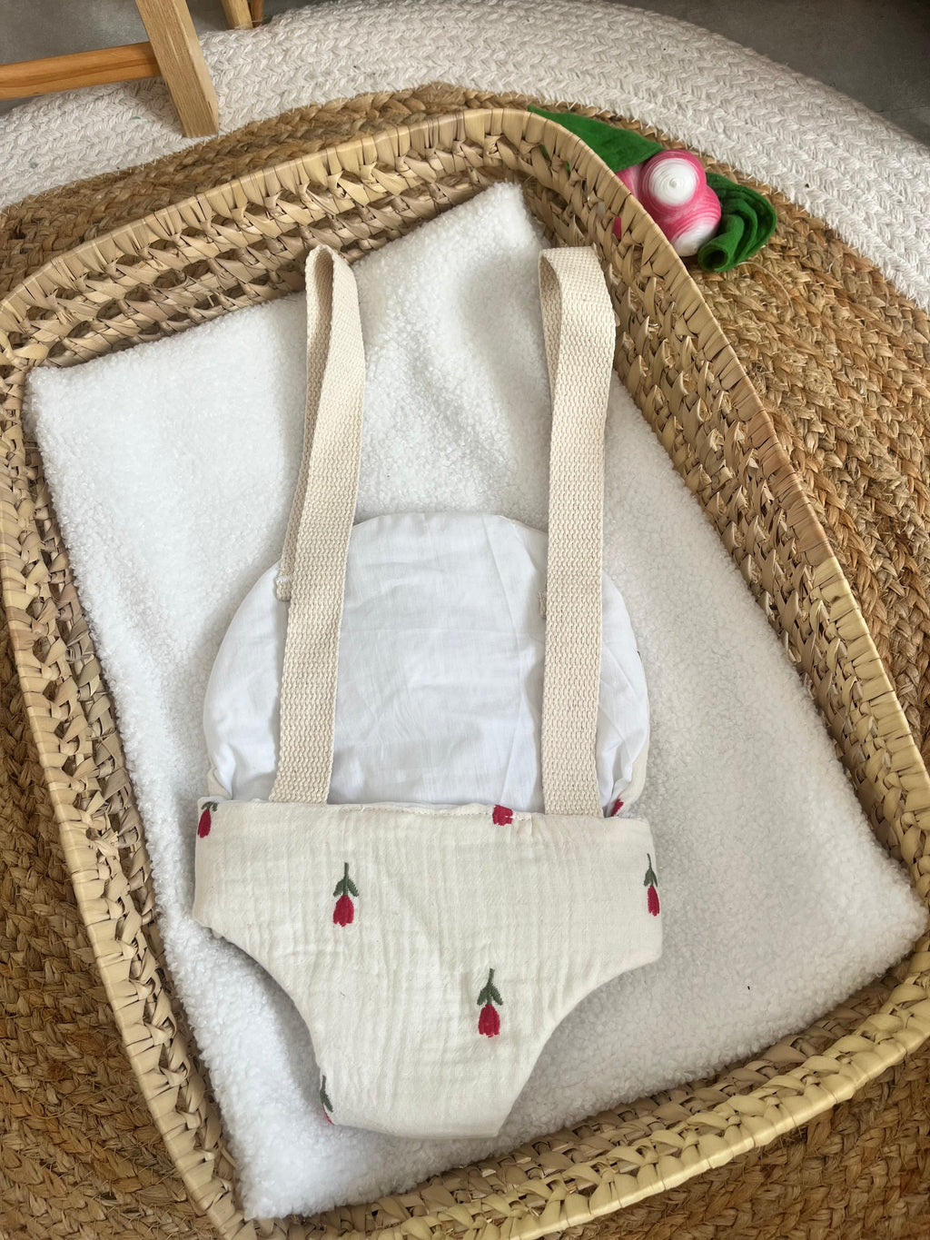 Porte bébé /poupée tulipes 🌷