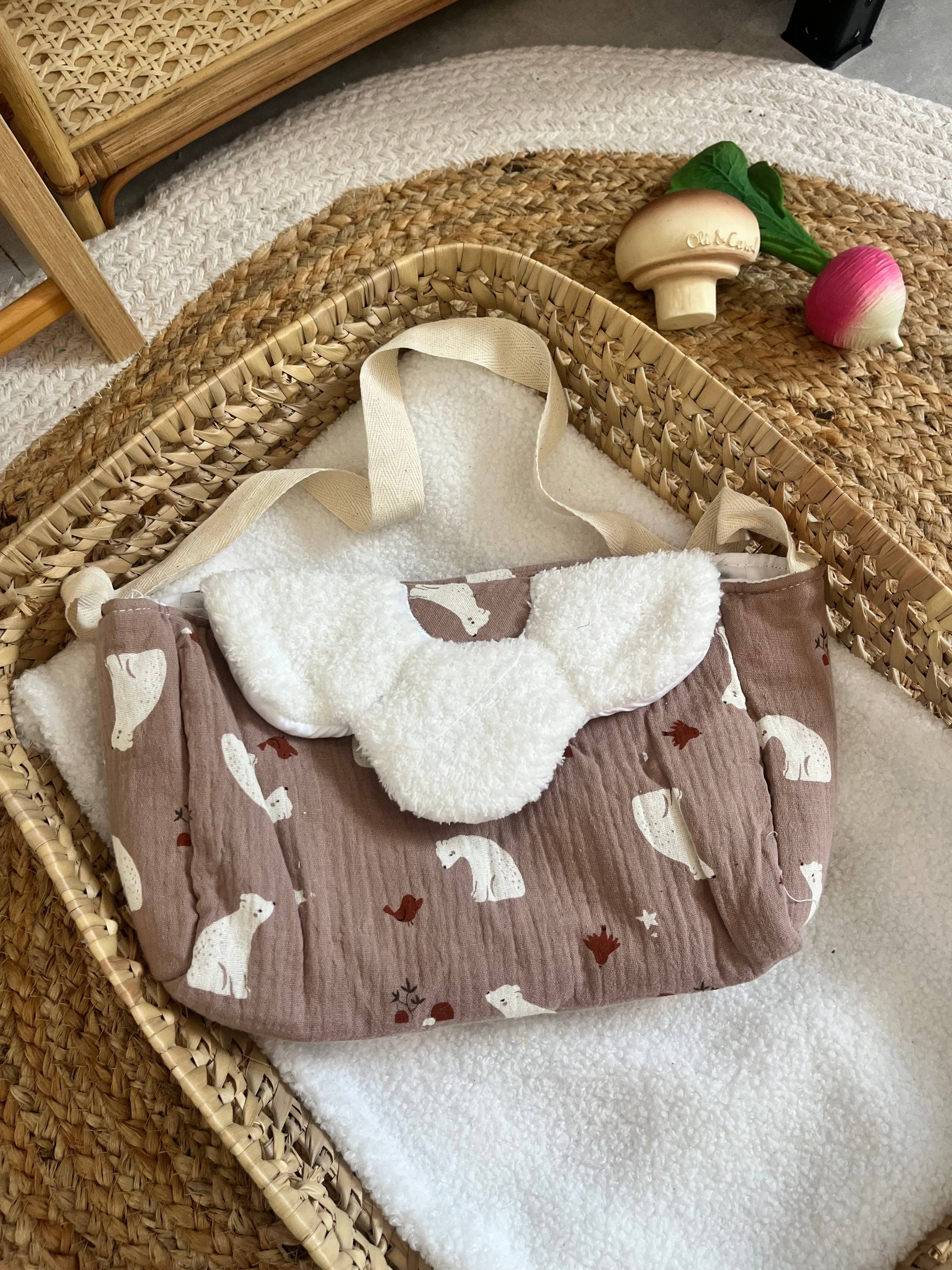 Sac à langer marron
