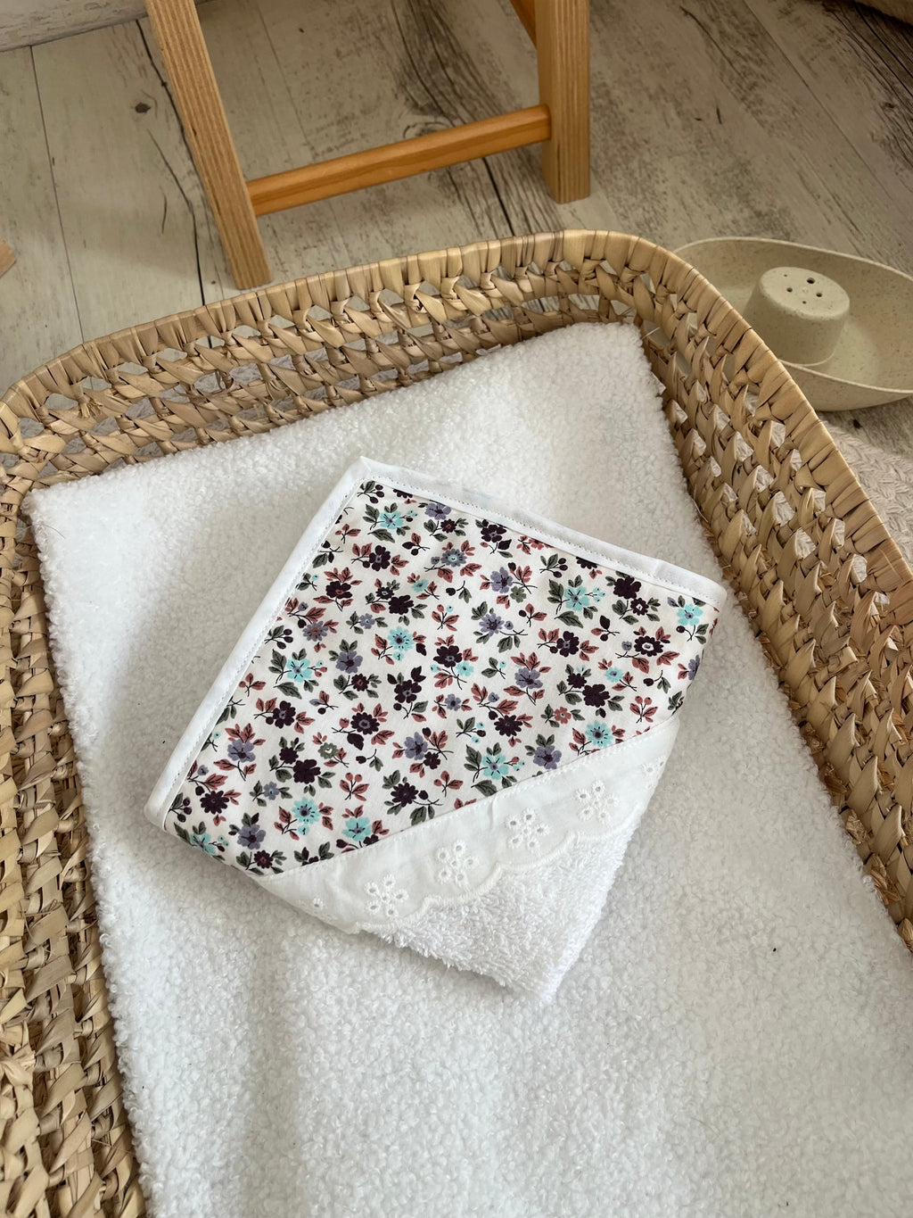 Sortie de bain fleuri
