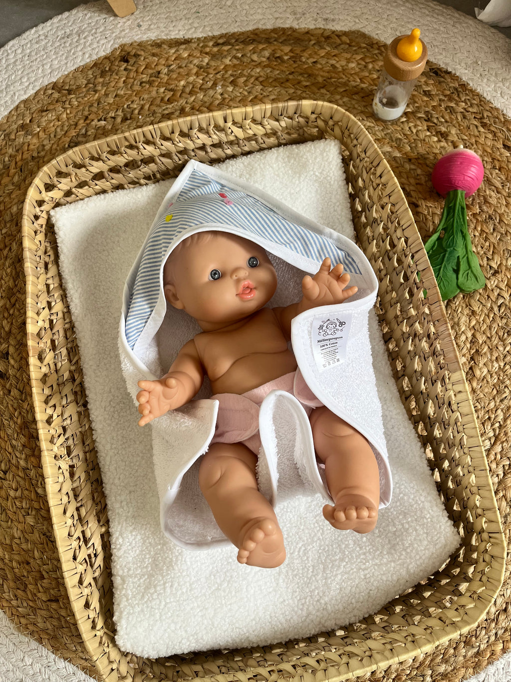 Sortie de bain bleu