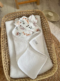 Sortie de bain fleuri