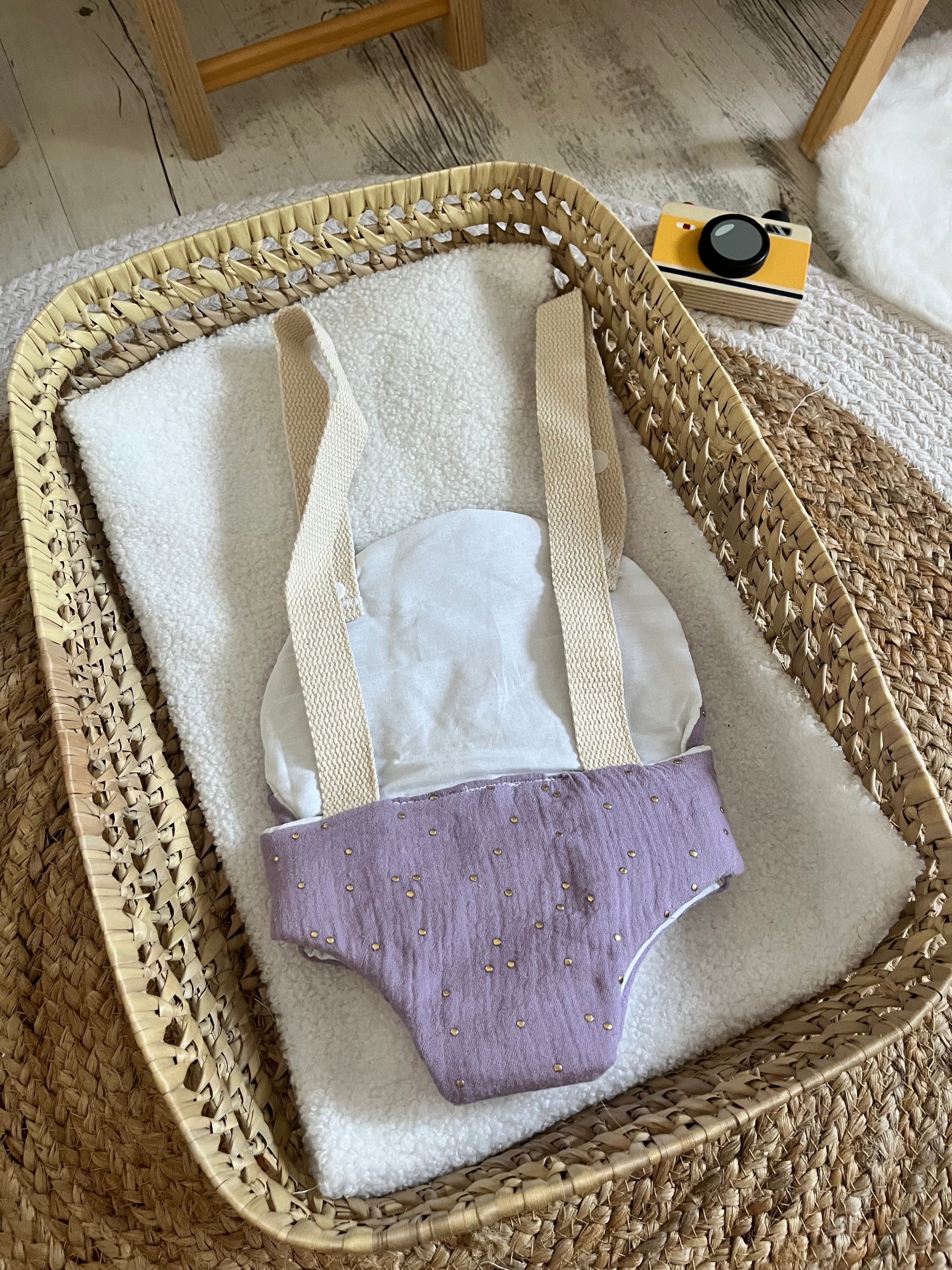 Porte bébé /poupée violet
