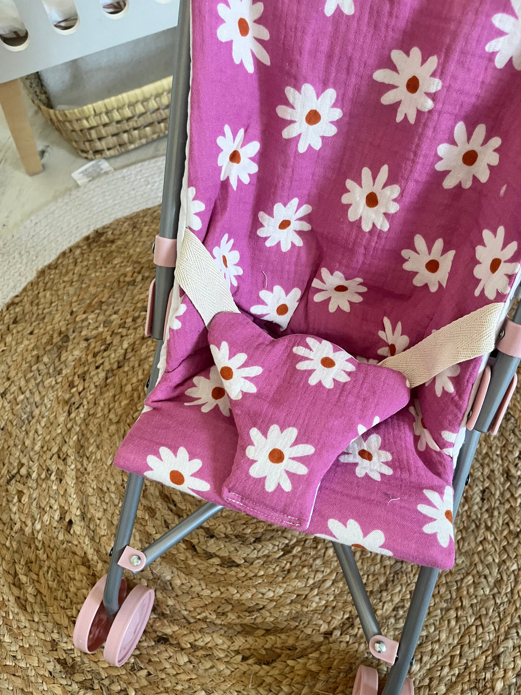 Housse poussette marguerite