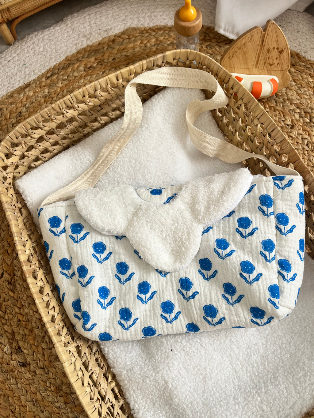 Sac à langer bleu