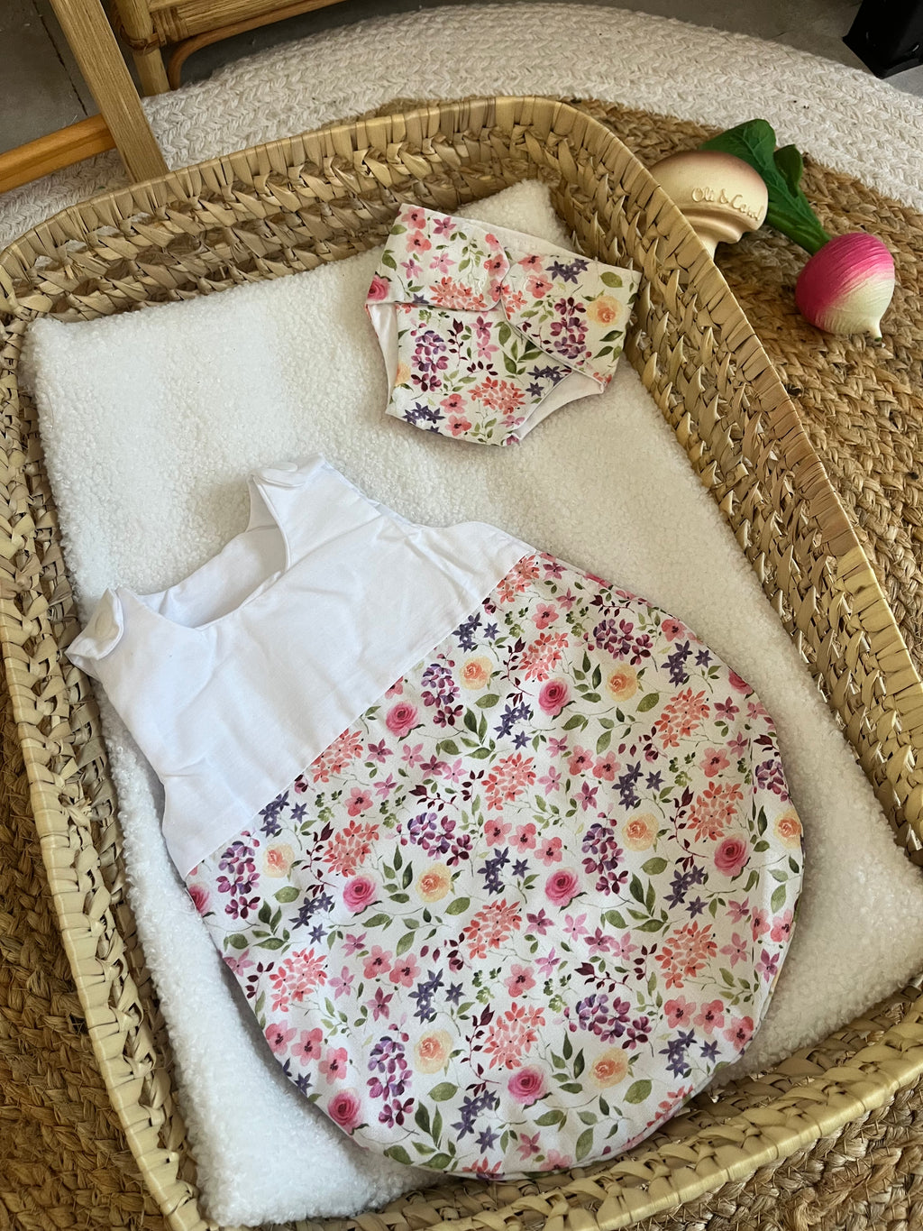 Gigoteuse + couche fleur