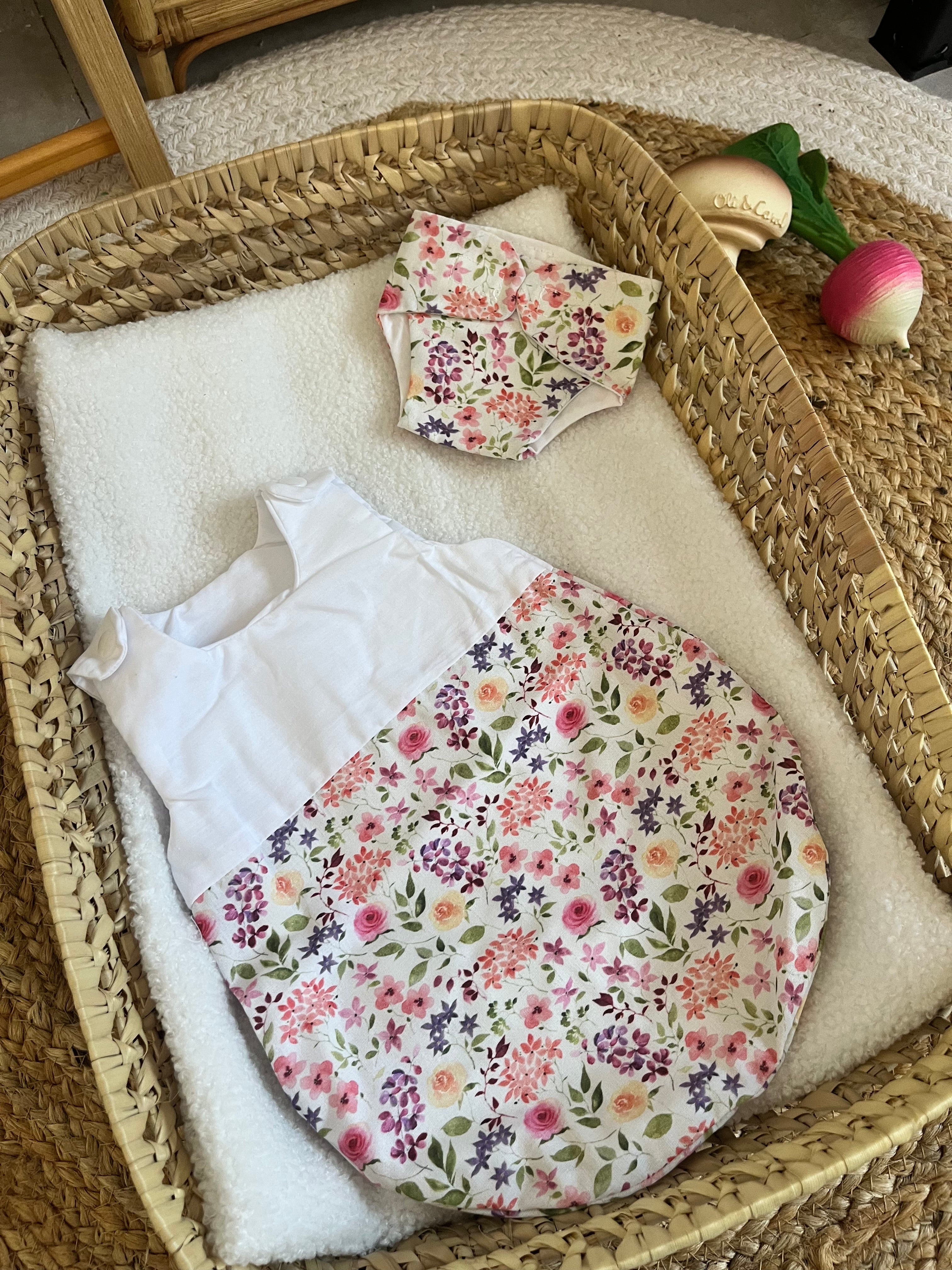 Gigoteuse + couche fleur