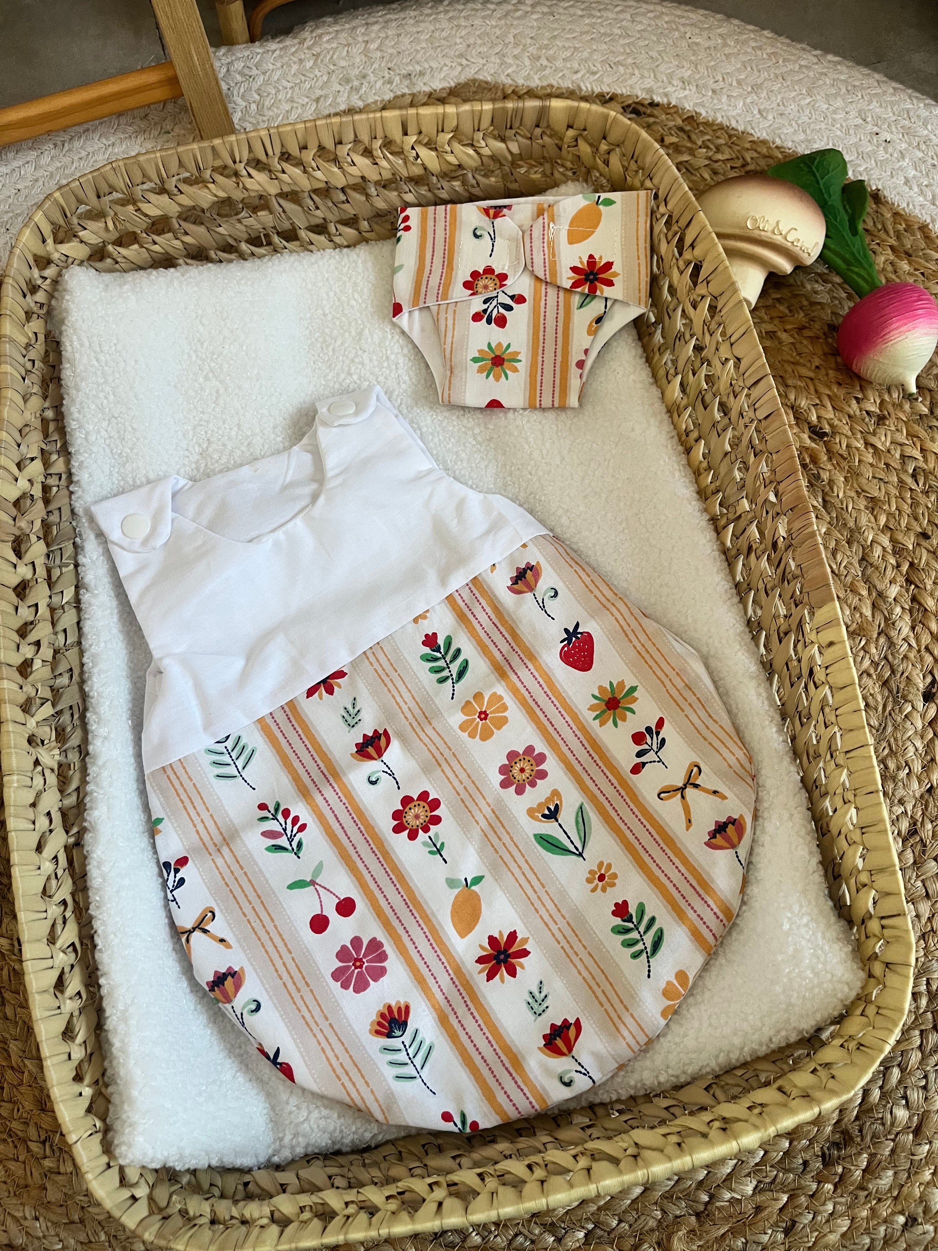 Gigoteuse + couche fleur